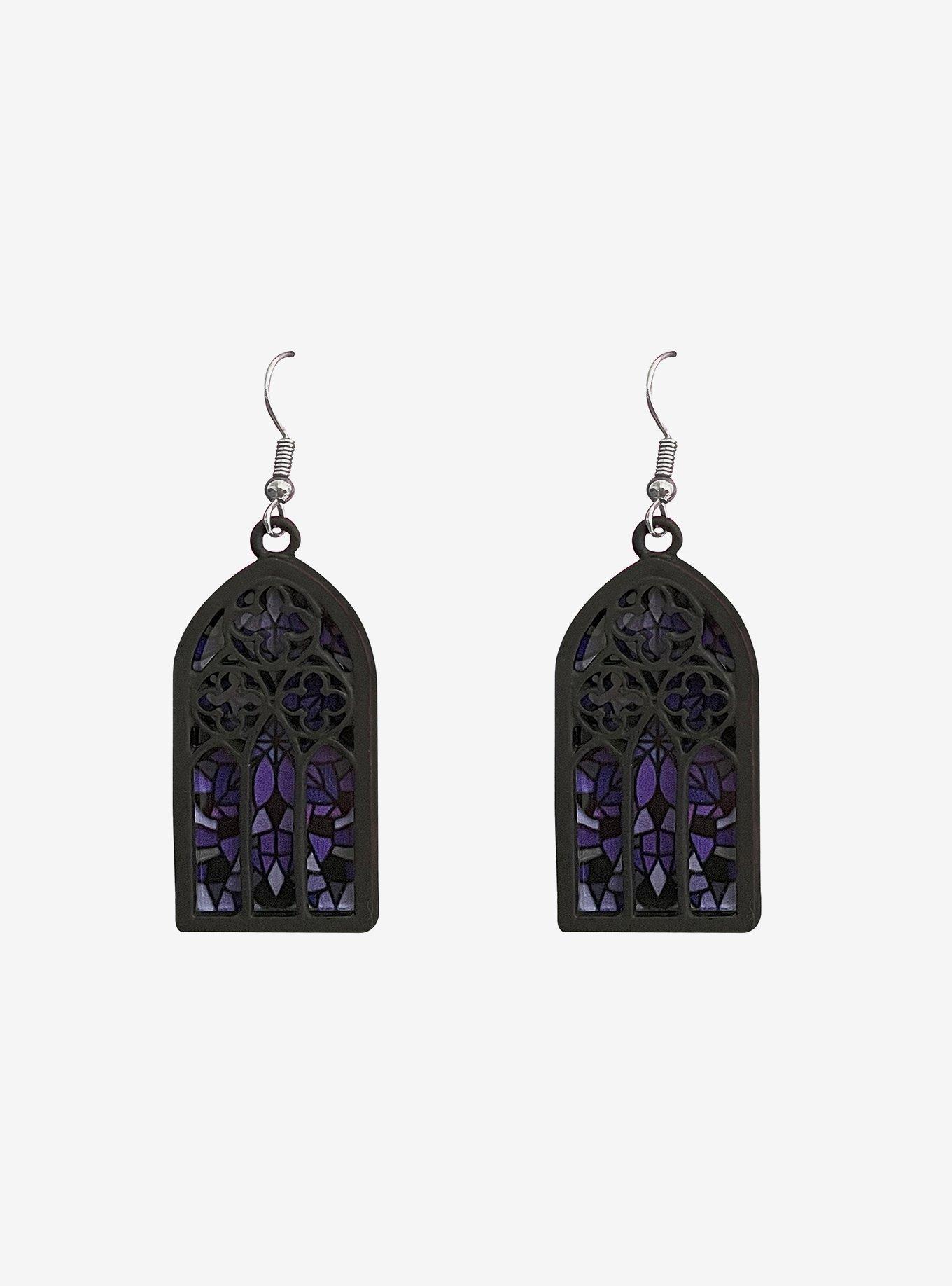 Social Collision Stained Glass Window Drop Earrings