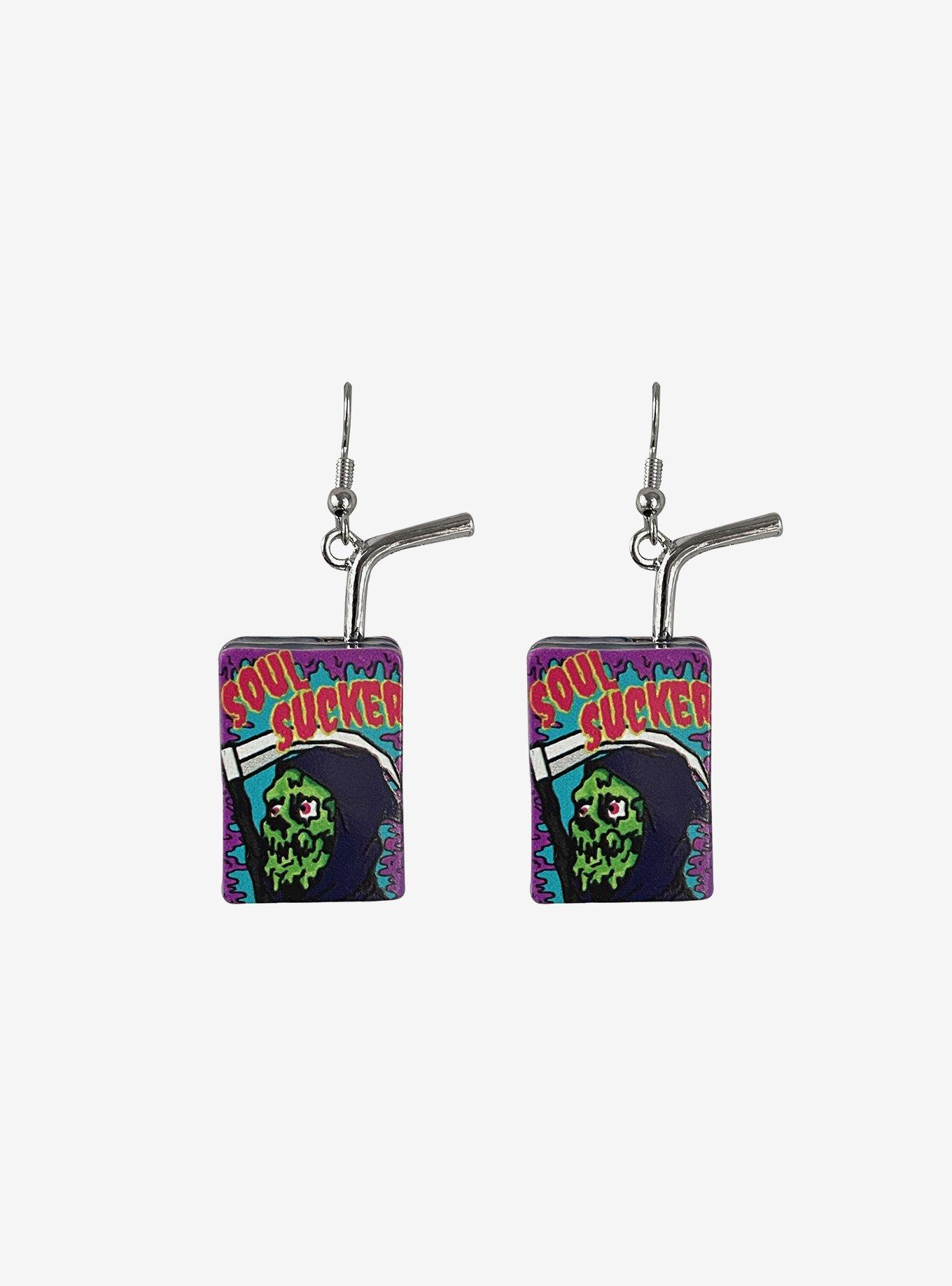 Soul Sucker Juice Box Drop Earrings, , alternate