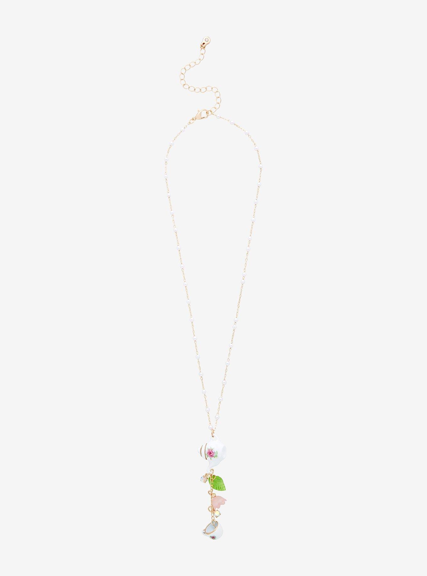 Sweet Society Floral Tea Necklace, , hi-res