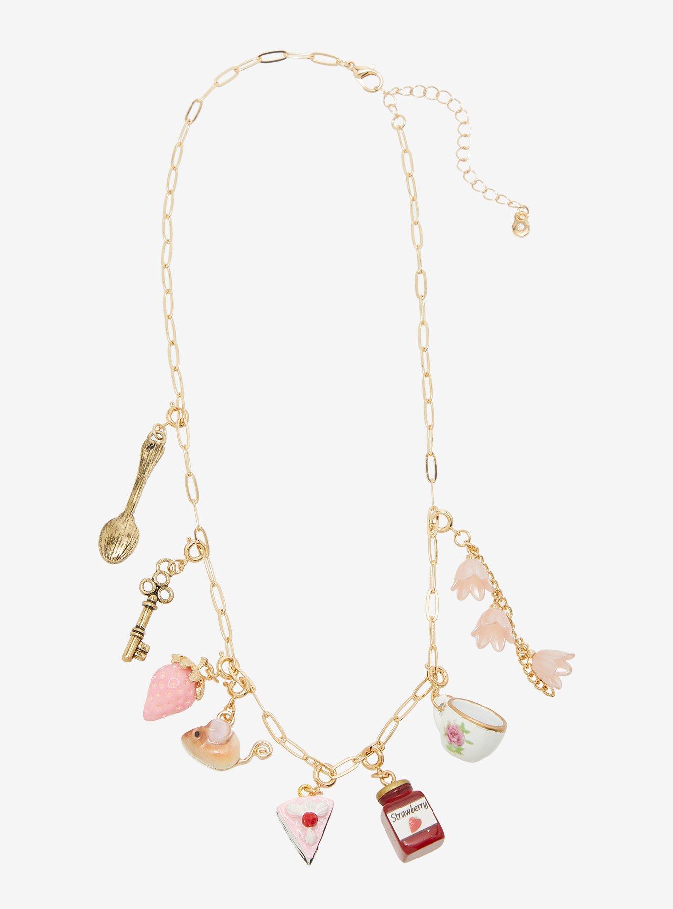 Sweet Society Tea Party Charm Necklace, , alternate