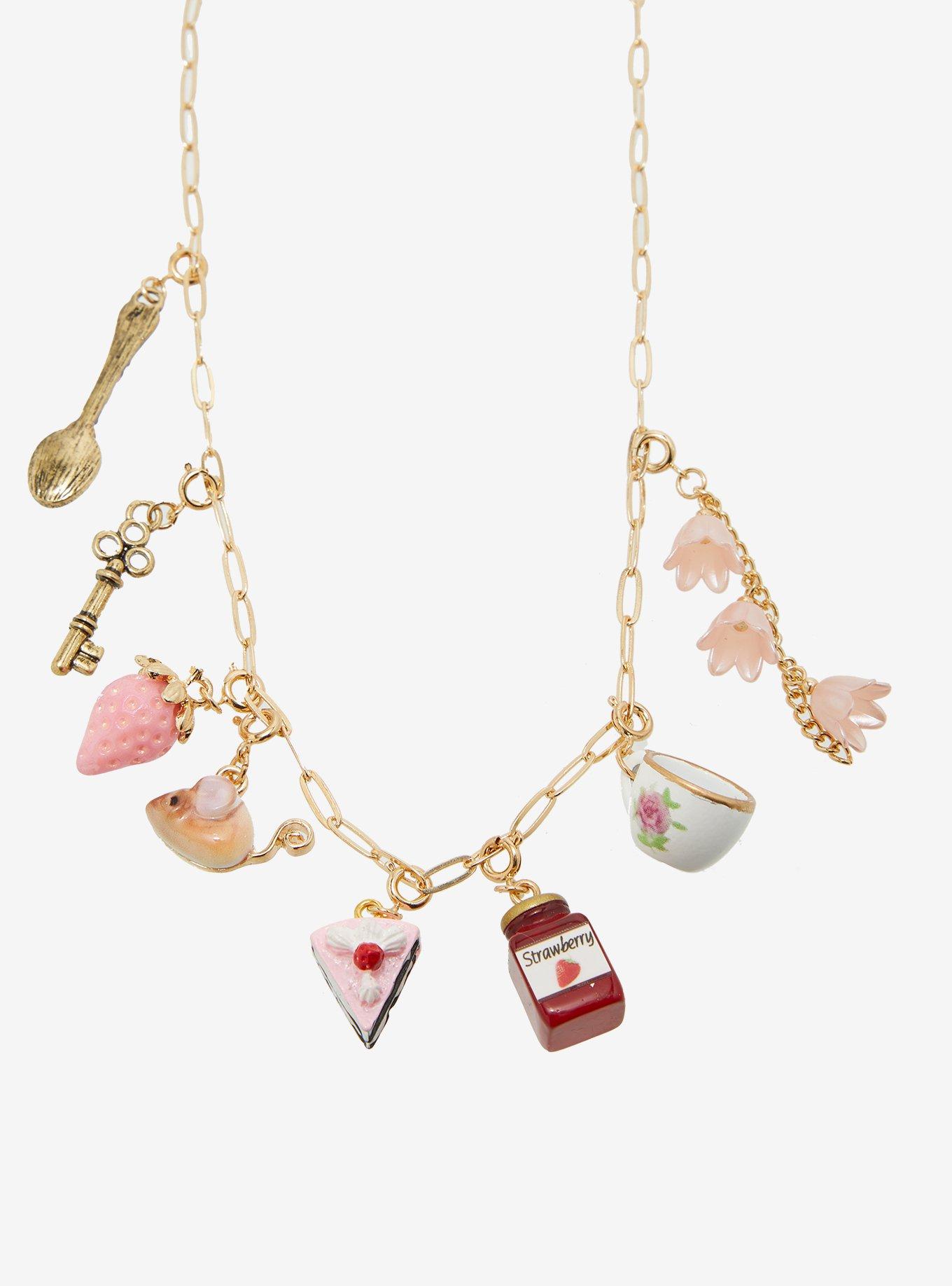 Sweet Society Tea Party Charm Necklace, , alternate
