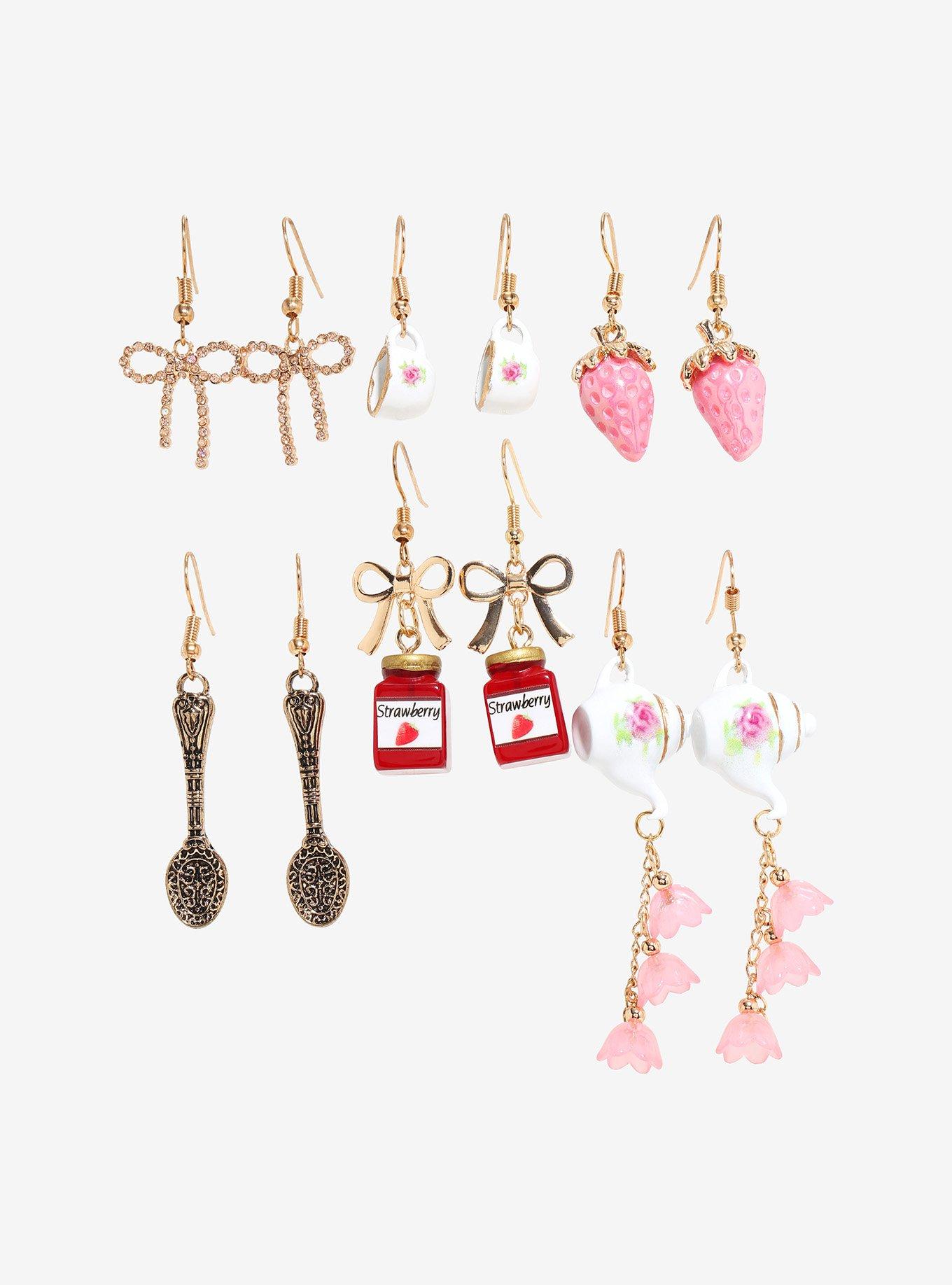 Sweet Society Tea Party Icon Earring Set, , hi-res