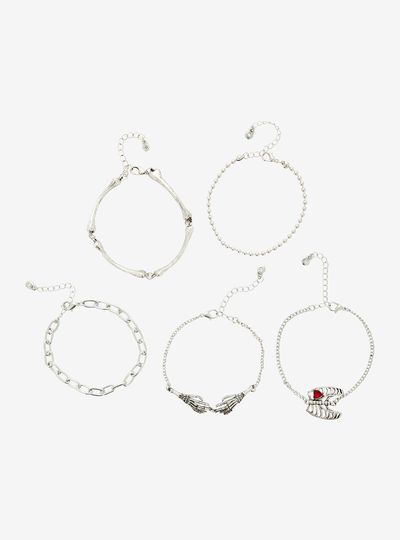 Social Collision Skeleton Parts Bracelet Set, , hi-res