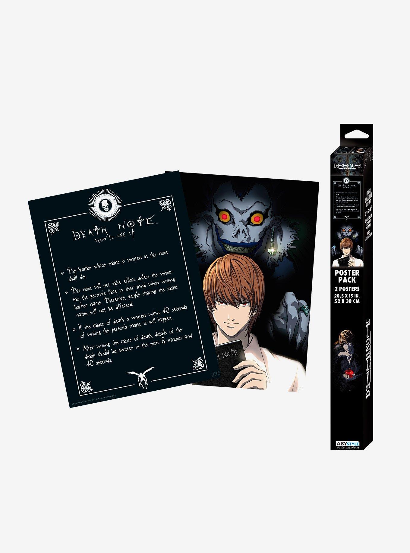 Death Note Glass Cup Keychain and Boxed Poster Set