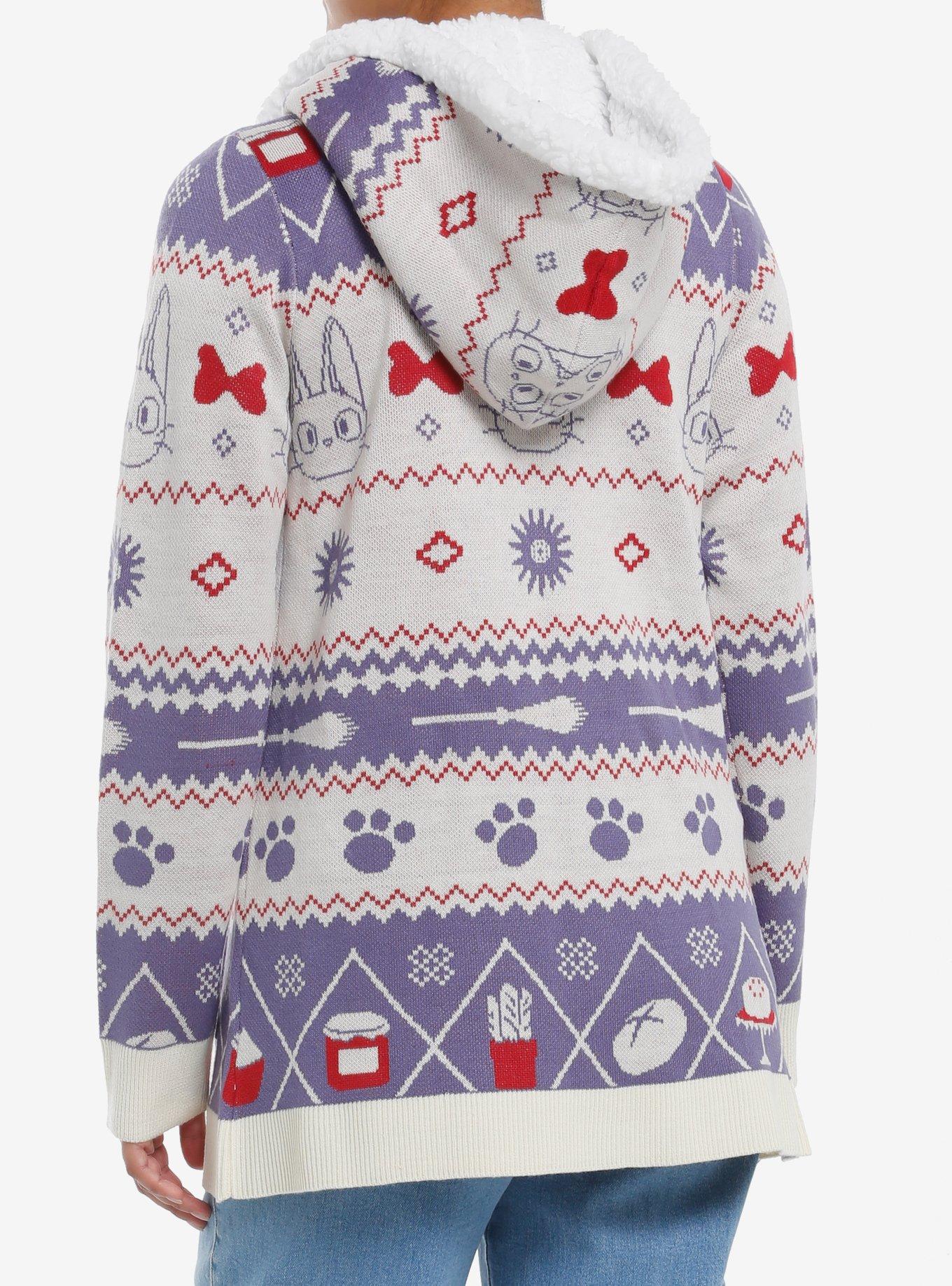 Studio Ghibli® Kiki's Delivery Service Jiji Fair Isle Girls Cardigan, MULTI, alternate
