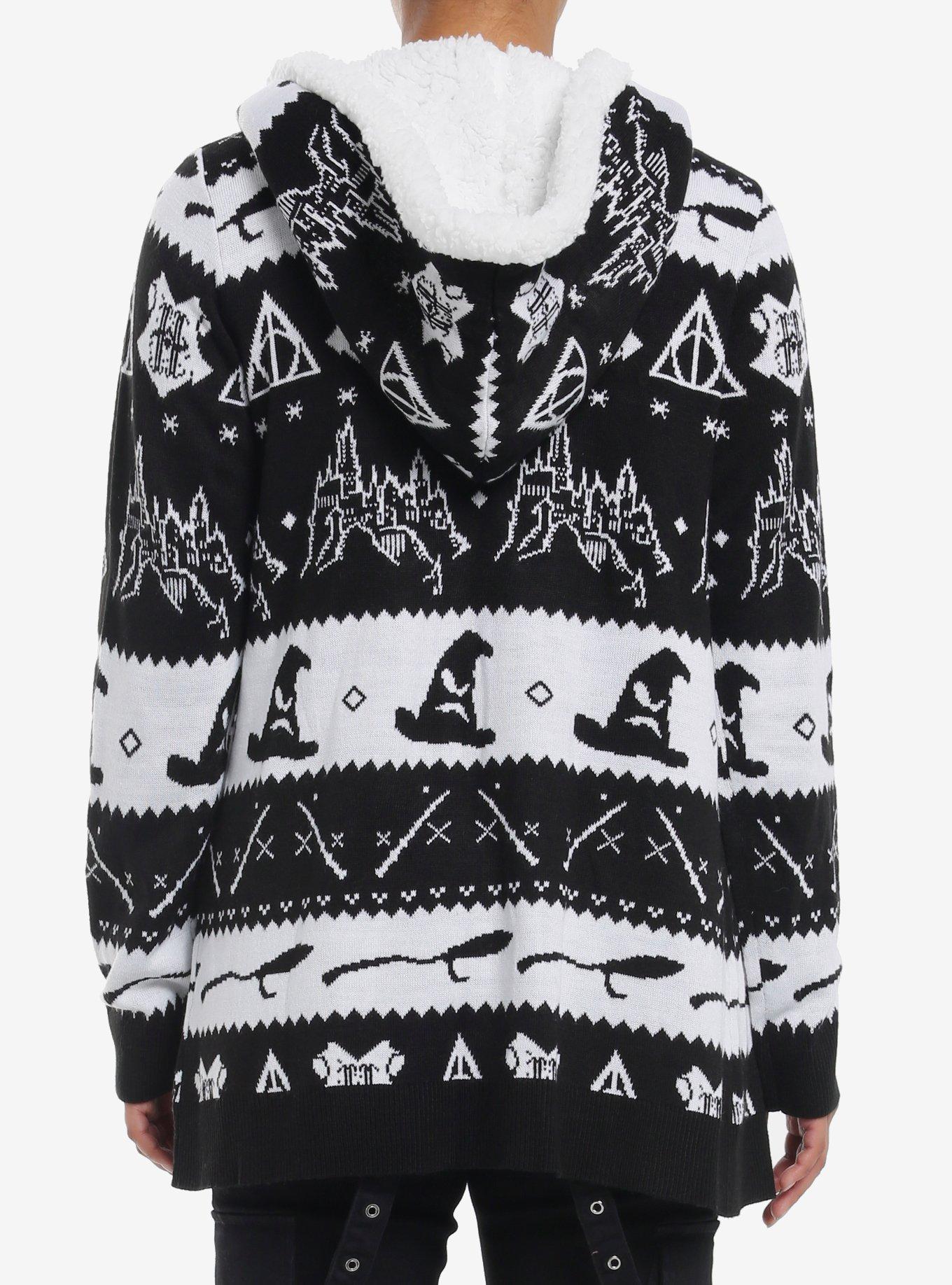 Harry Potter Icons Fair Isle Sherpa Girls Cardigan, , alternate