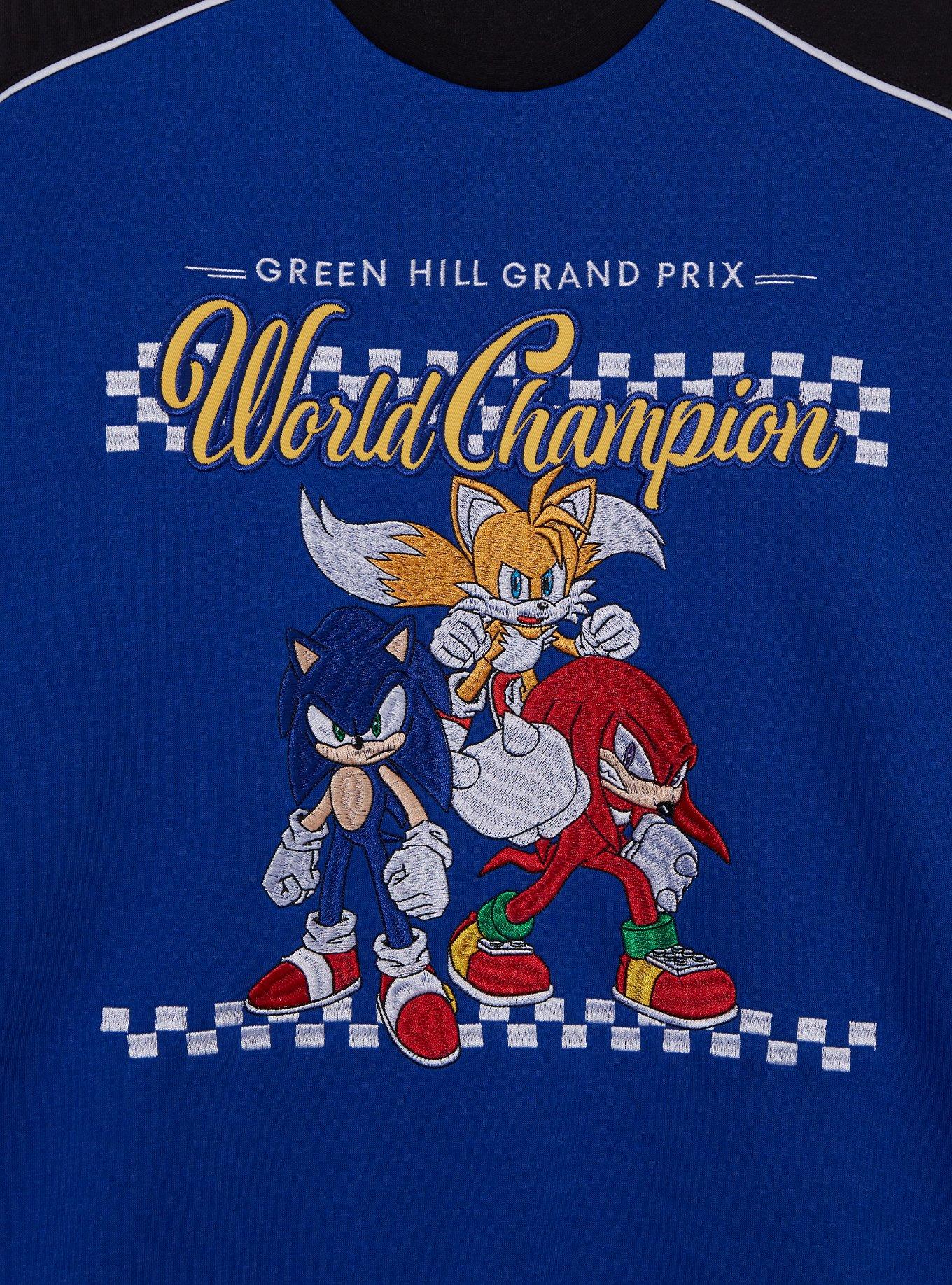 Sonic the Hedgehog World Champion Racing Crewneck &mdash; BoxLunch Exclusive, DARK BLUE, alternate