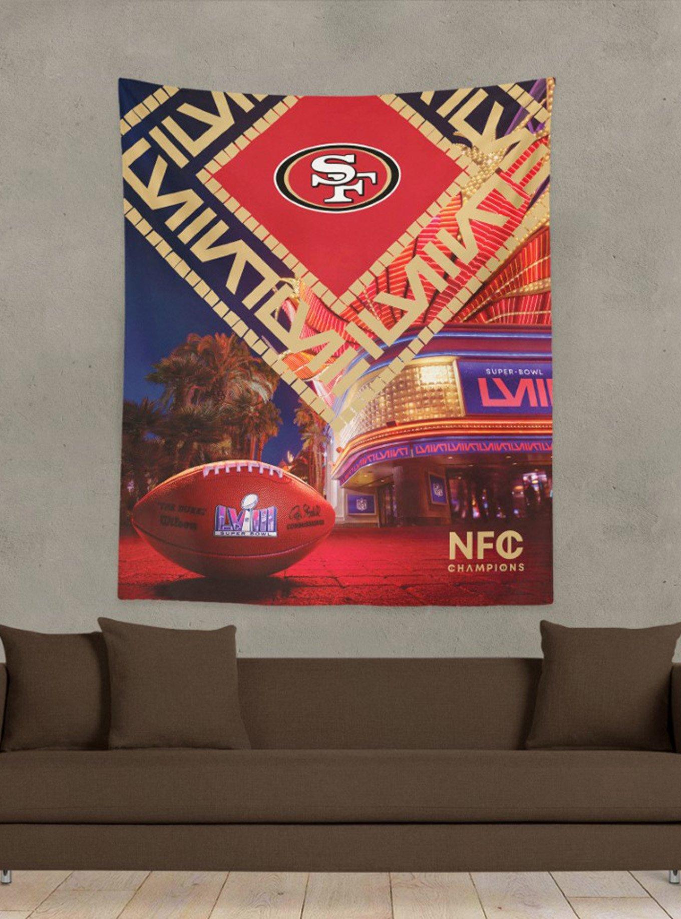 NFL 49ers SB58 Arrival Participant Large Printed Wall Tapestry, , alternate