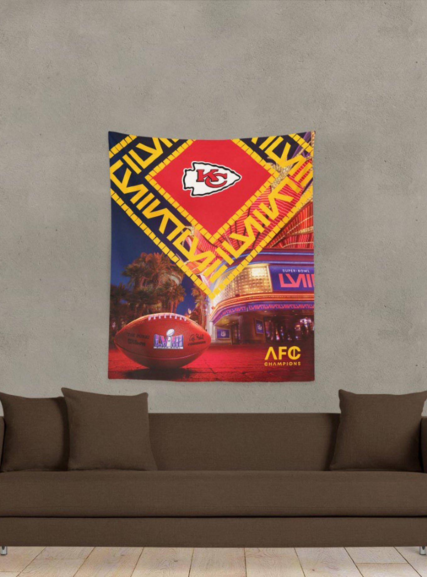 NFL Chiefs SB58 Arrival Participant Small Printed Wall Tapestry, , alternate