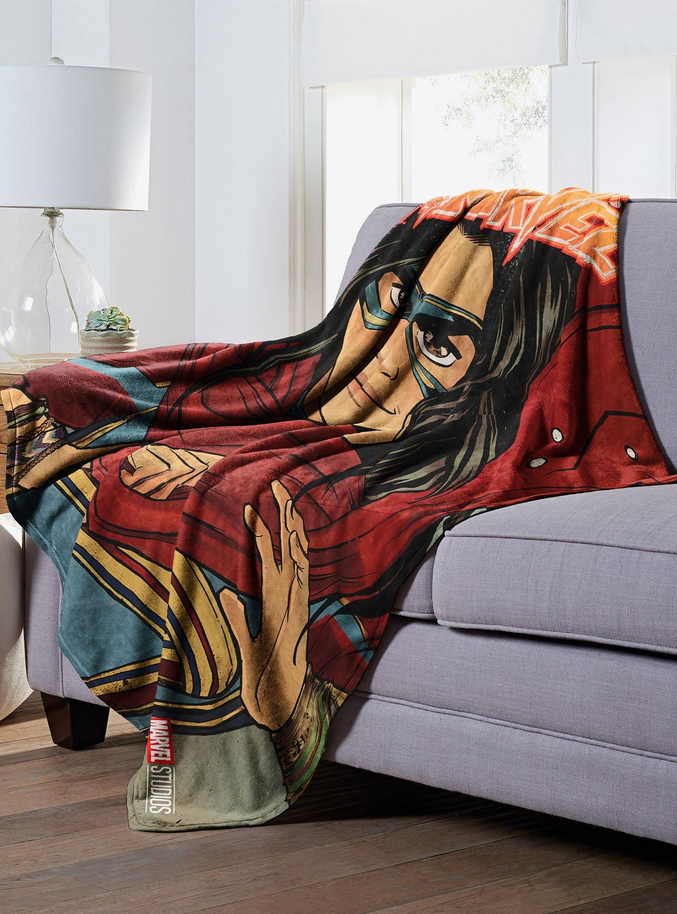 Marvel Ms. Marvel Presenting Ms. Marvel Silk Touch Throw Blanket, , alternate