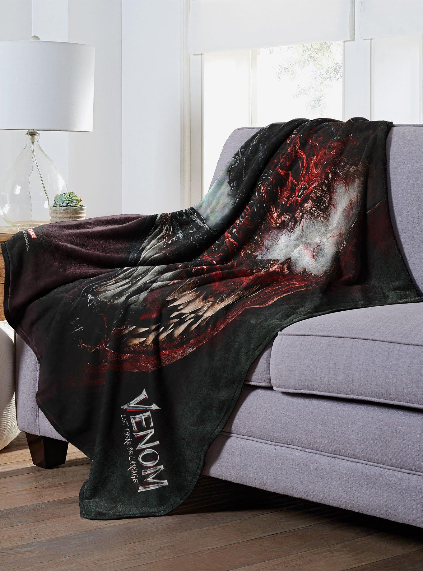 Marvel Venom Split Poster Silk Touch Throw Blanket, , alternate