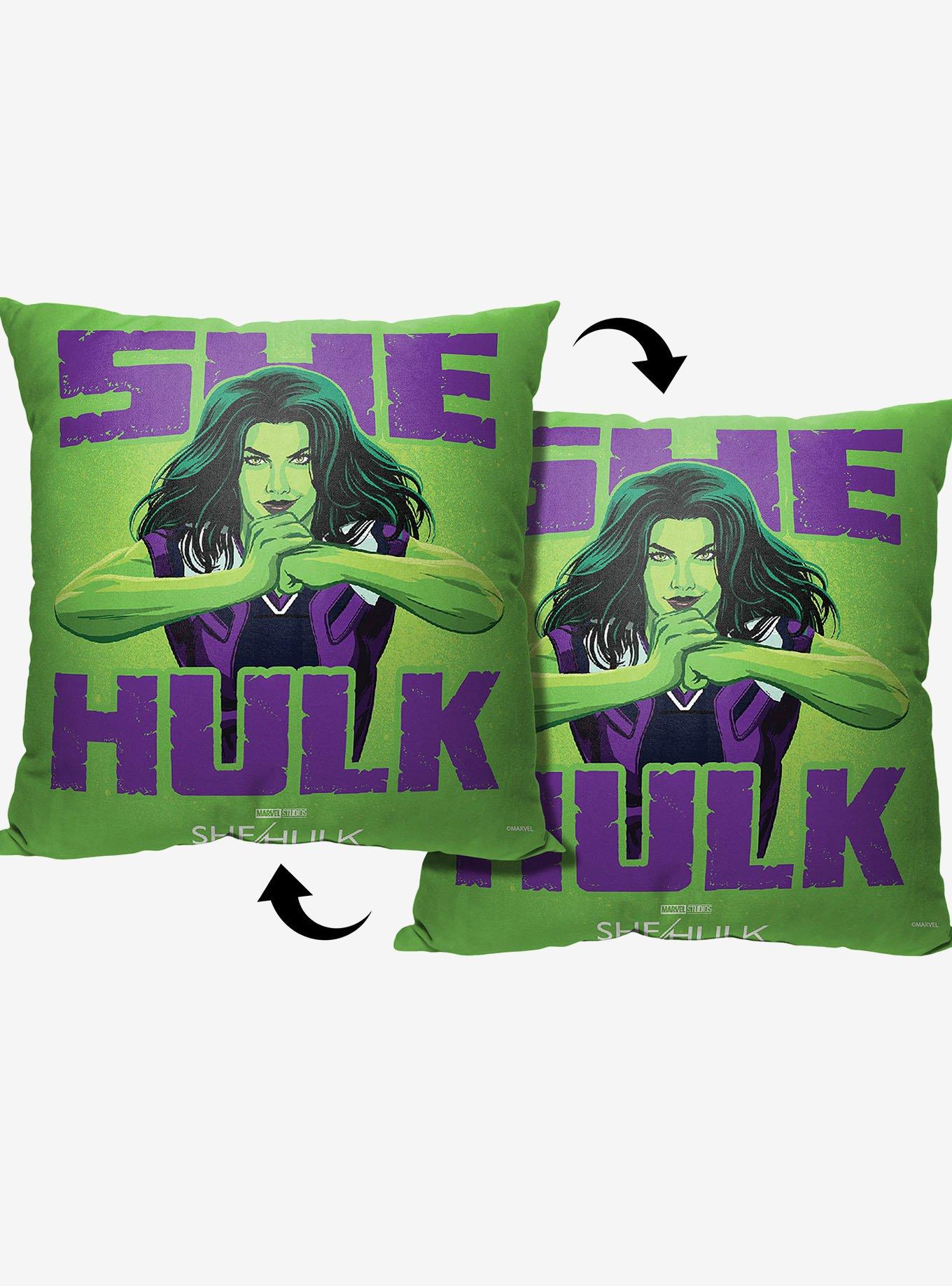 Marvel She Hulk Smash Printed Throw Pillow, , alternate