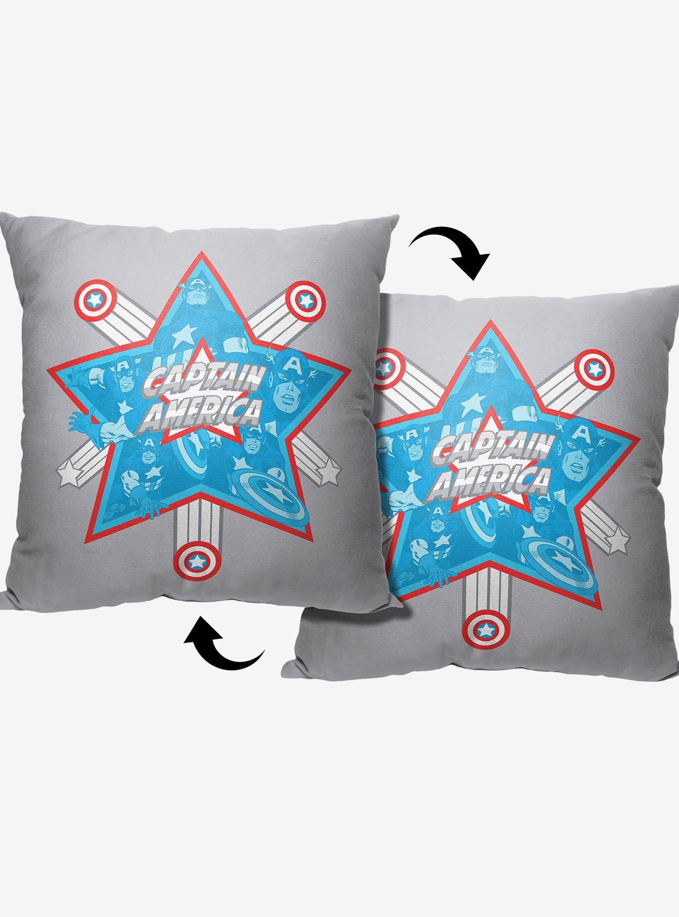 Marvel Captain America Bursting in Air Printed Throw Pillow, , alternate