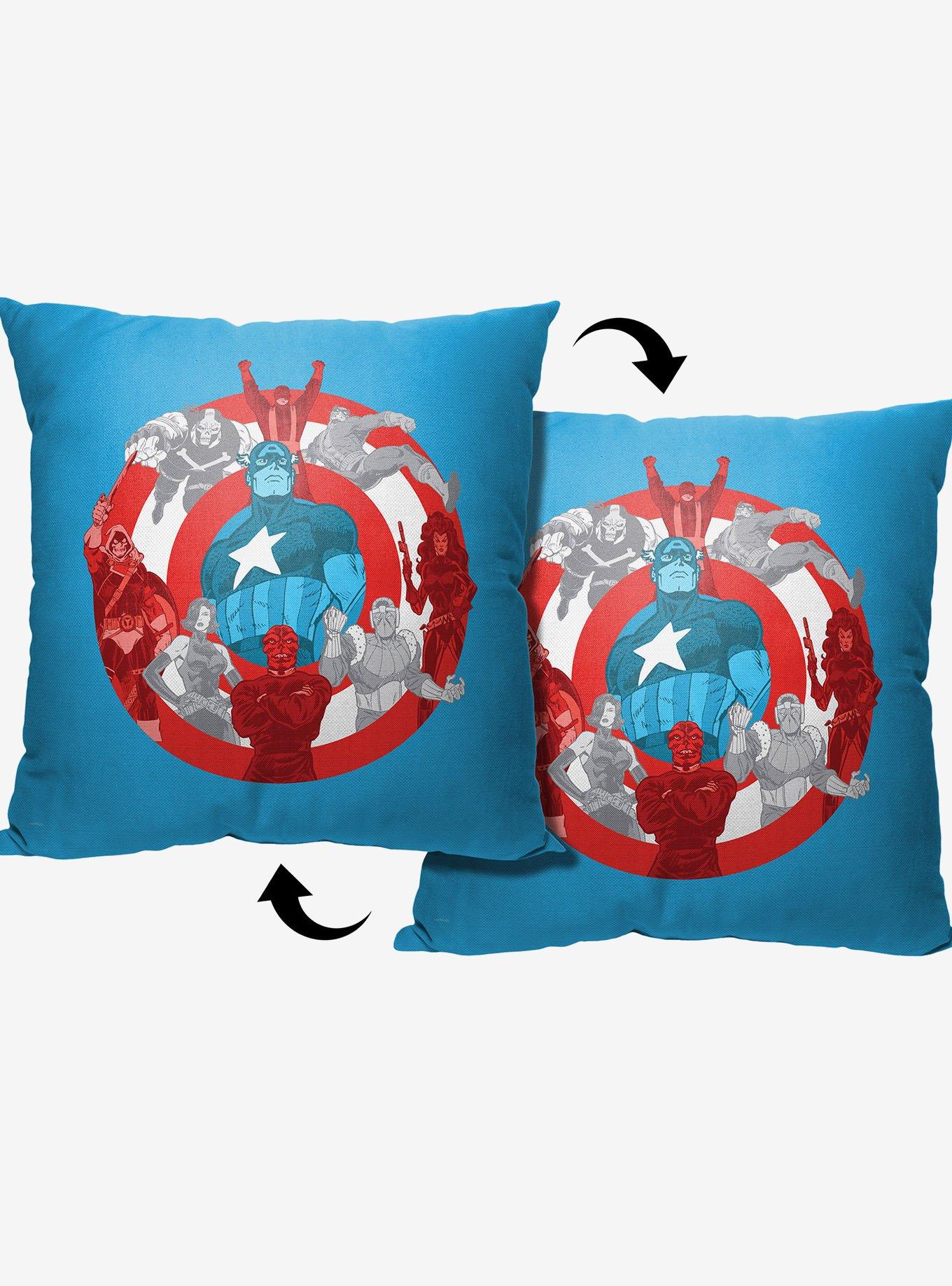 Marvel Captain America Shield From Villains Printed Throw Pillow, , alternate