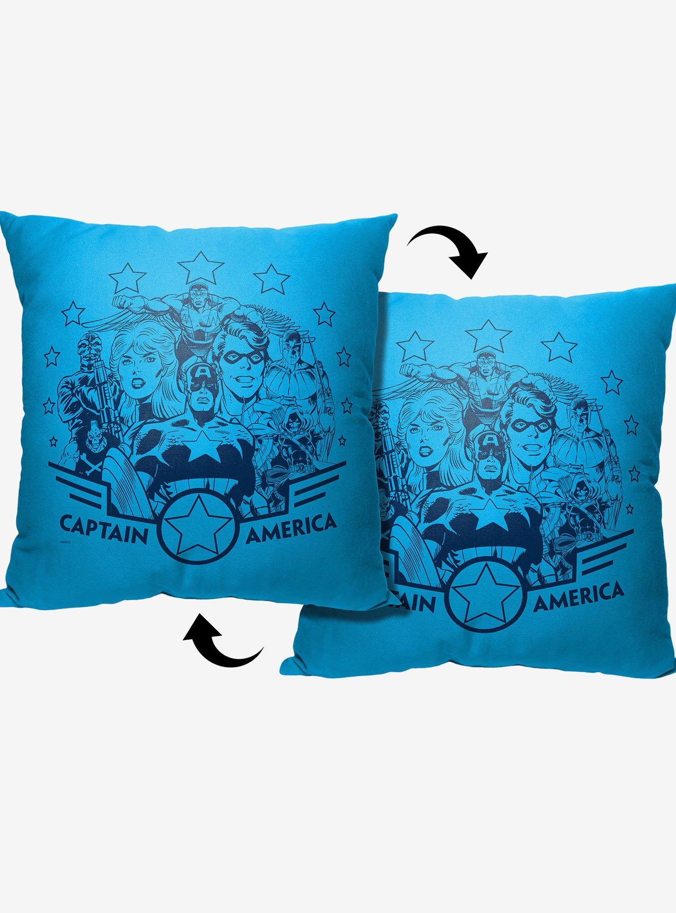 Marvel Captain America Stars And Shields Printed Throw Pillow, , alternate