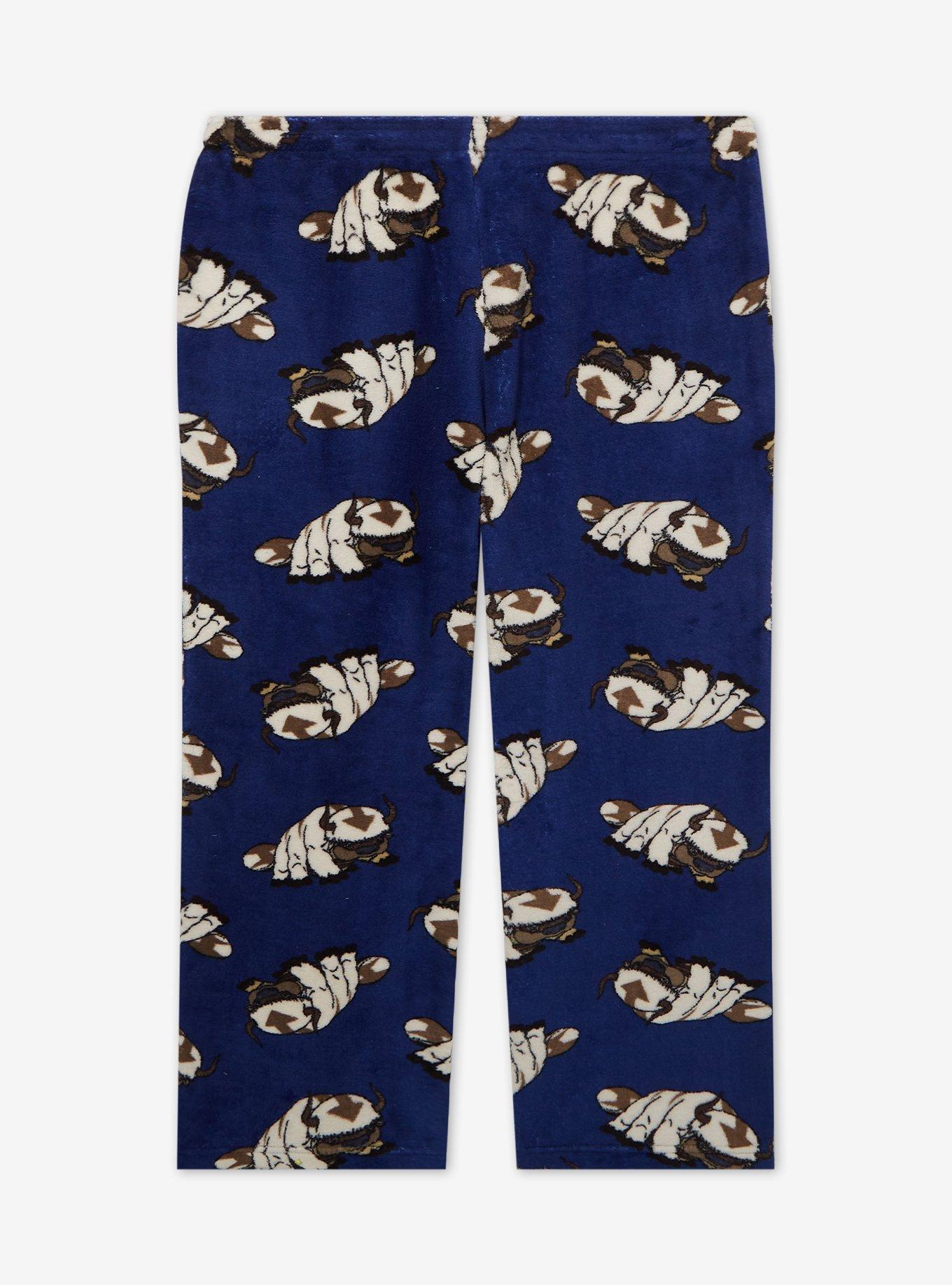 Avatar: The Last Airbender Appa Allover Print Women's Plus Size Plush Sleep Pants - BoxLunch Exclusive, , hi-res
