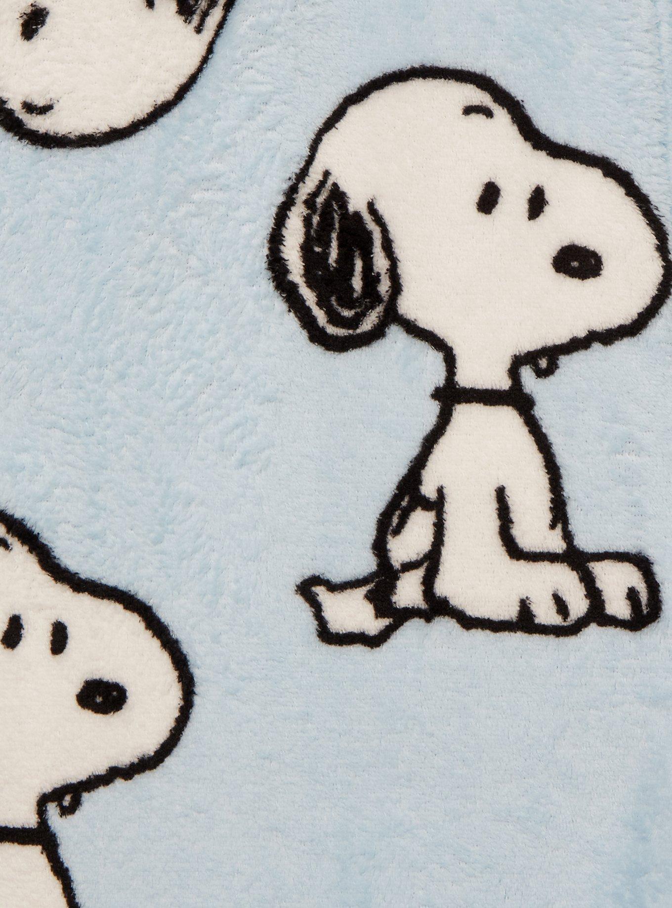 Peanuts Snoopy Allover Print Plush Women's Plus Size Sleep Pants &mdash; BoxLunch Exclusive, BLUE, alternate