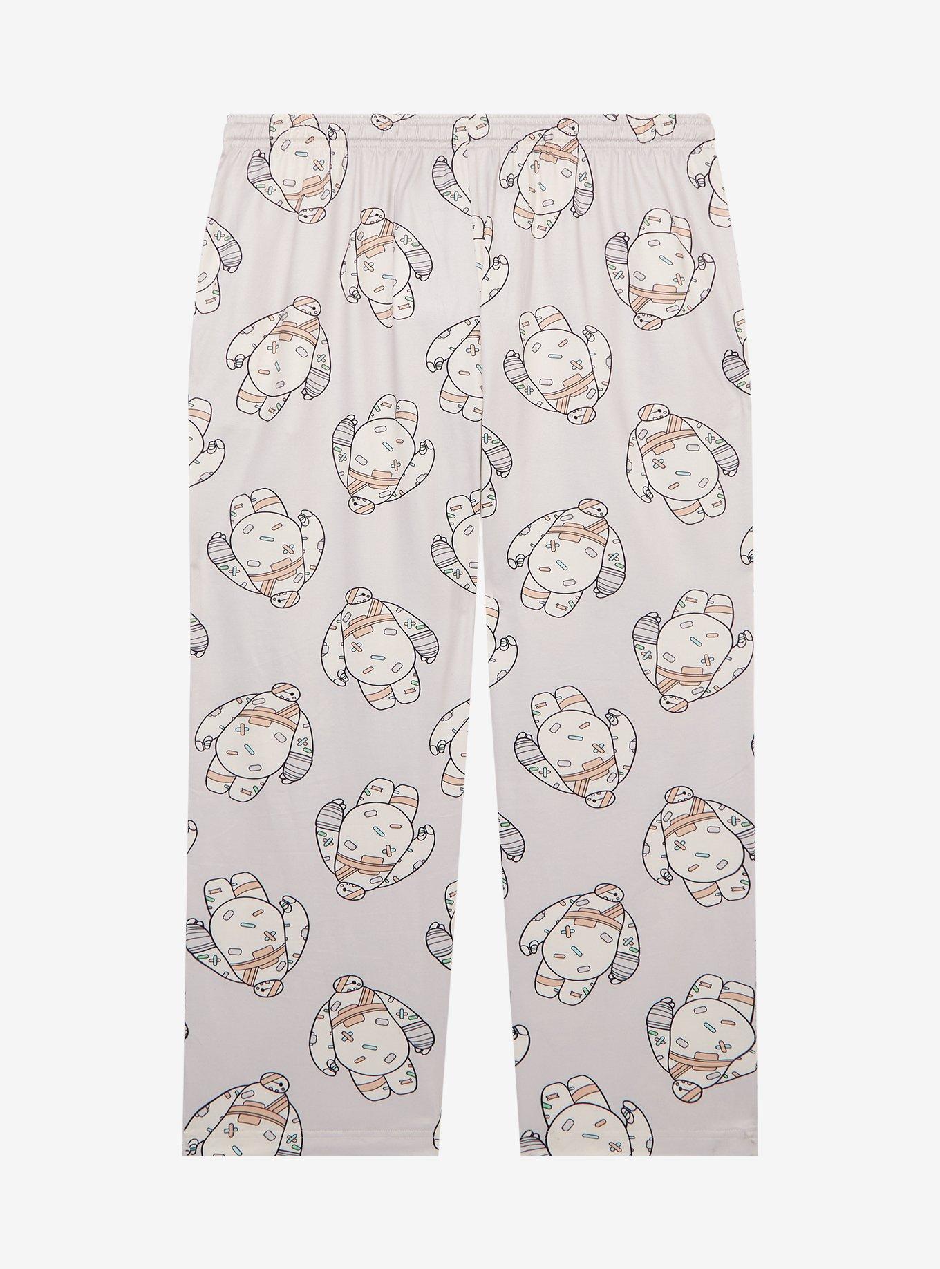 Big Hero 6 Baymax Bandage Allover Print Women's Plus Size Sleep Pants - BoxLunch Exclusive, BEIGE, alternate