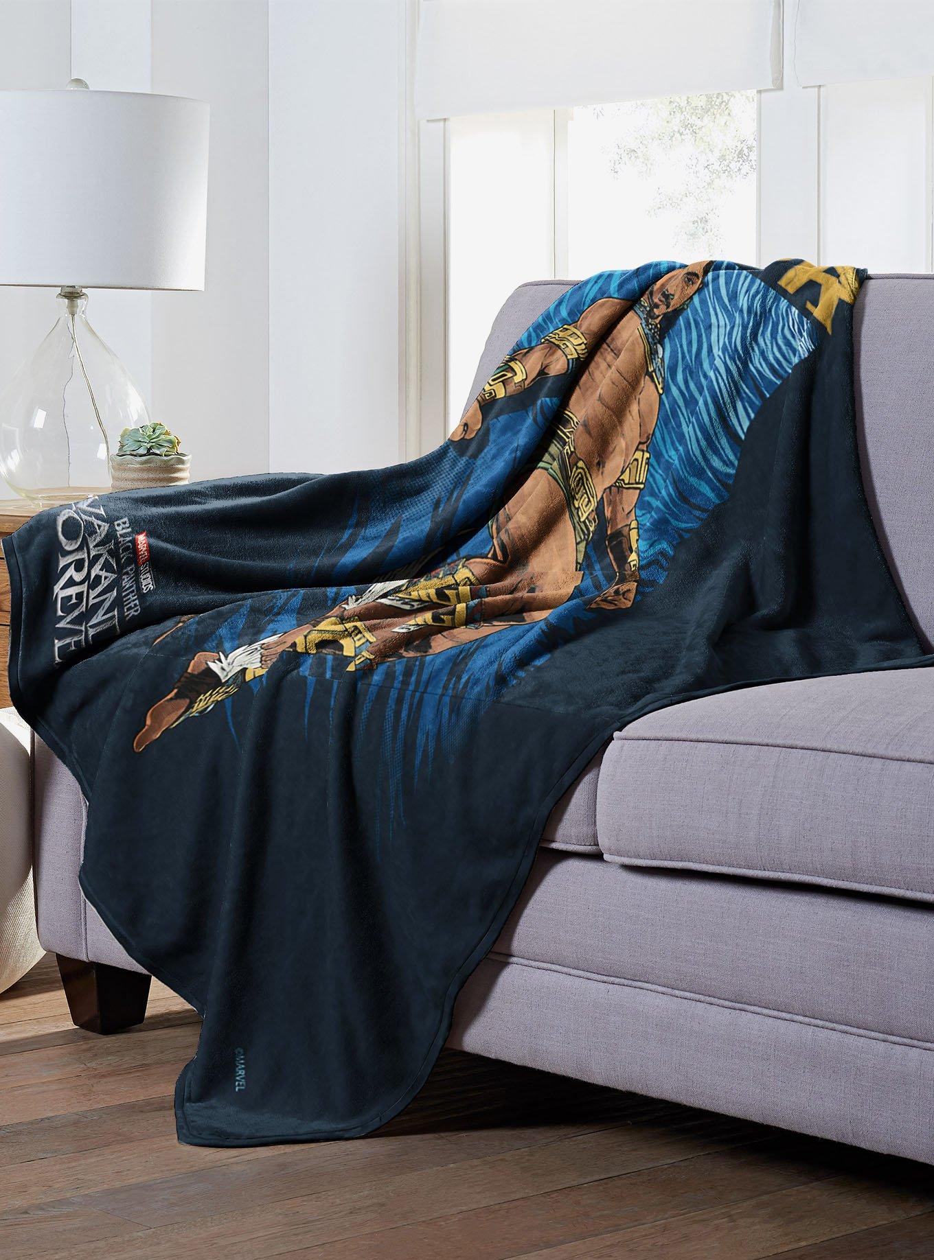 Marvel Black Panther Blanket Namor Silk Touch Throw, , alternate
