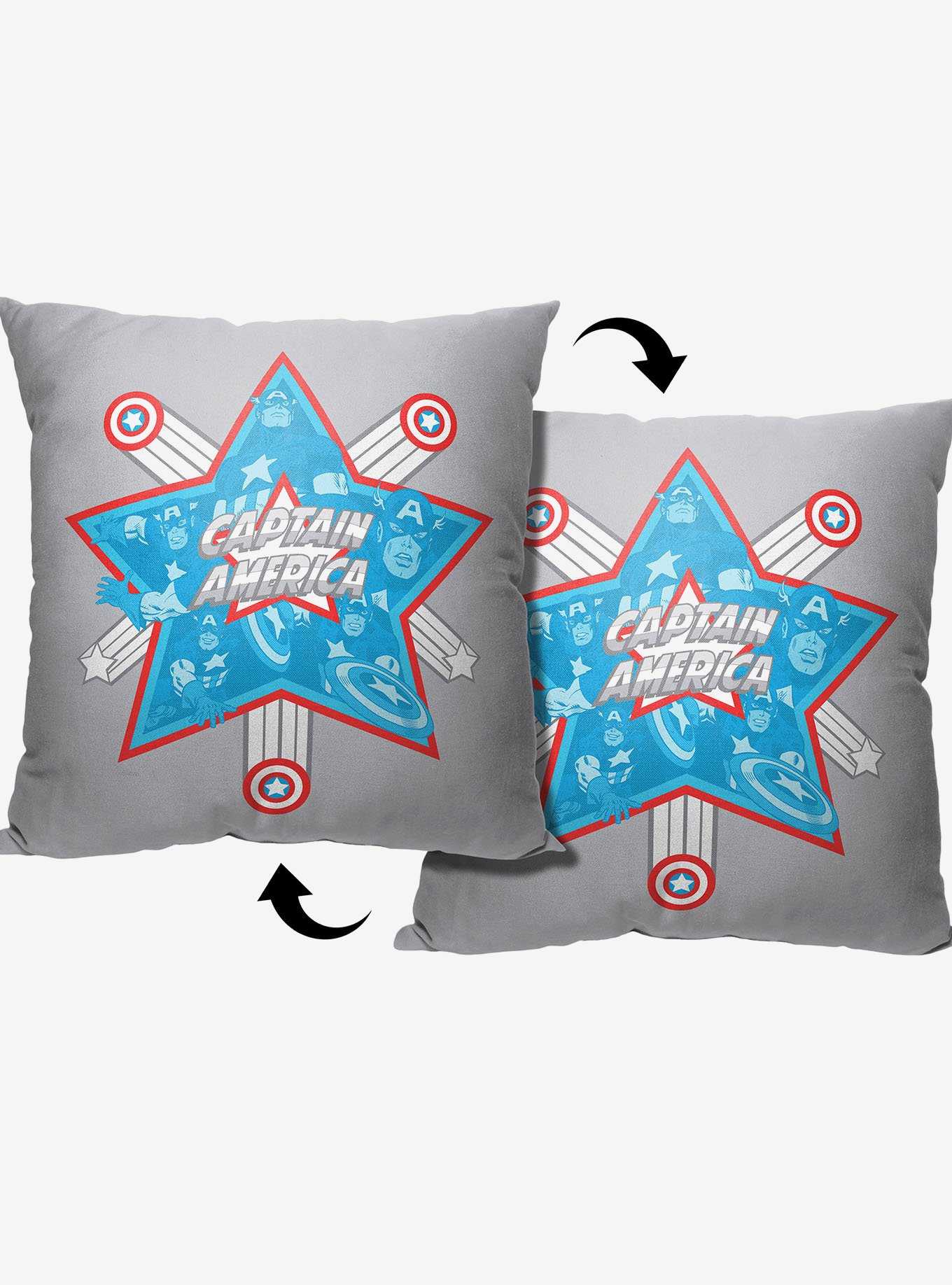 Marvel Captain America Bursting in Air Printed Throw Pillow, , hi-res