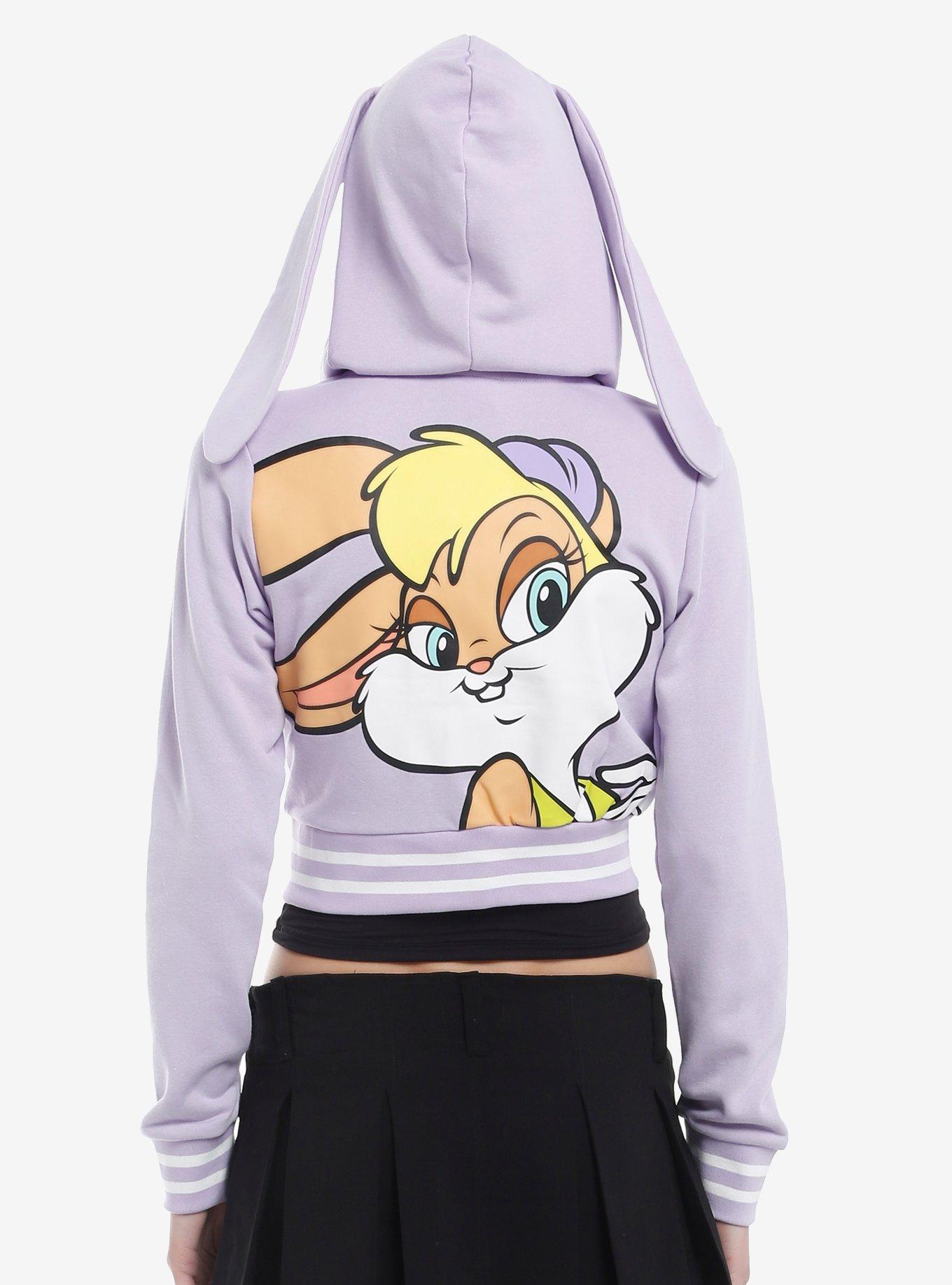 Looney Tunes Lola Bunny 3D Ears Crop Hoodie, MULTI, alternate