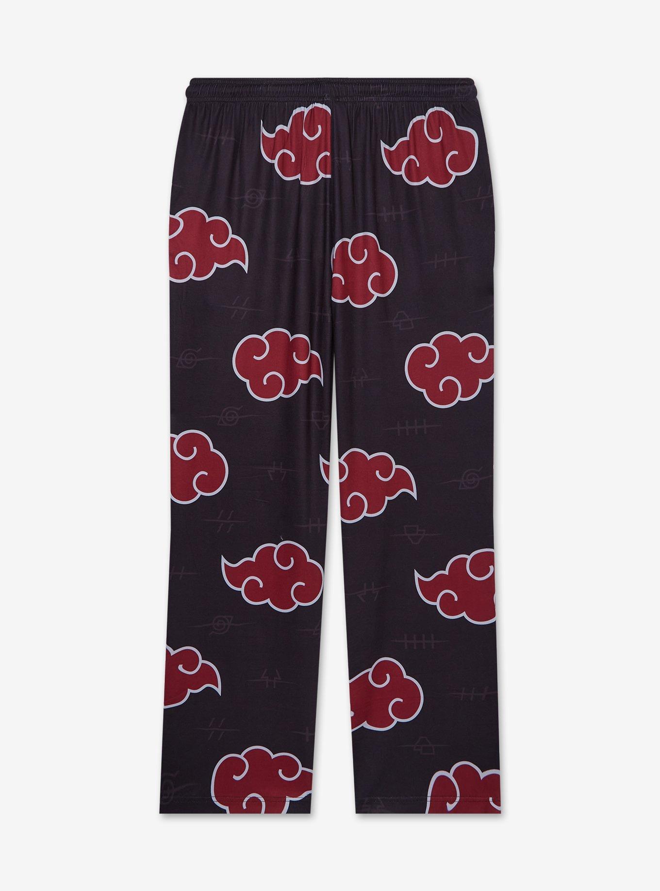 Naruto Shippuden Akatsuki Clouds Allover Print Sleep Pants - BoxLunch Exclusive, , hi-res