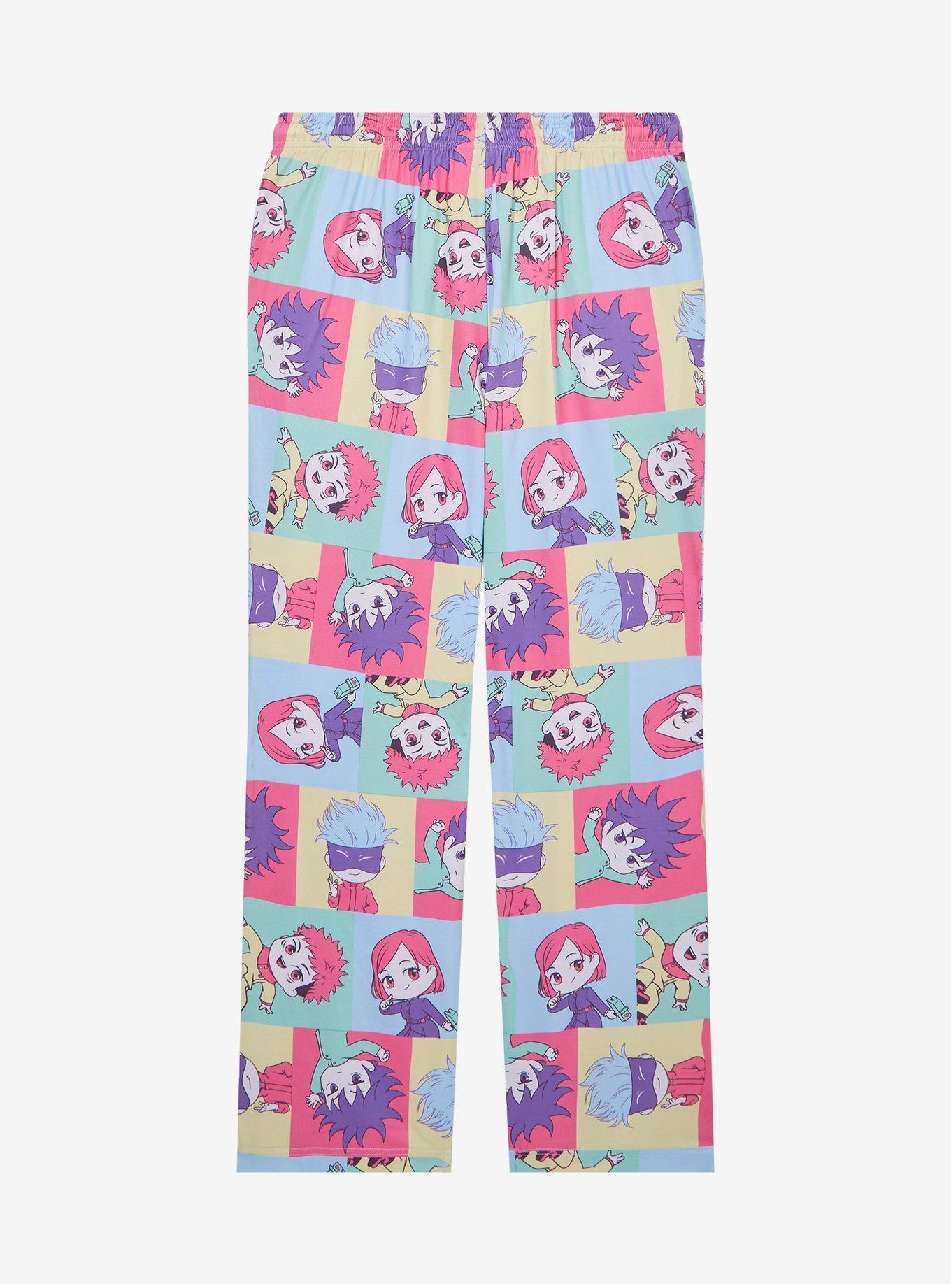 Jujutsu Kaisen Character Grid Allover Print Sleep Pants &mdash; BoxLunch Exclusive, MULTI, alternate