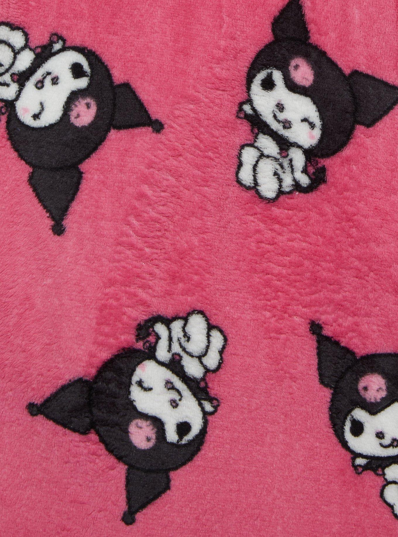 Sanrio Kuromi Plush Allover Print Sleep Pants &mdash; BoxLunch Exclusive, HOT PINK, alternate