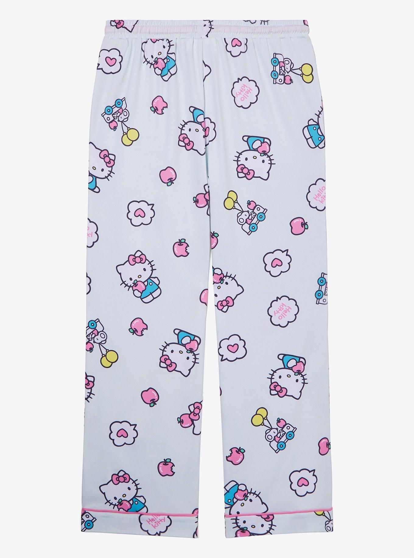 Sanrio Hello Kitty Apples Allover Print Women's Sleep Pants - BoxLunch Exclusive, LIGHT GRAY, alternate