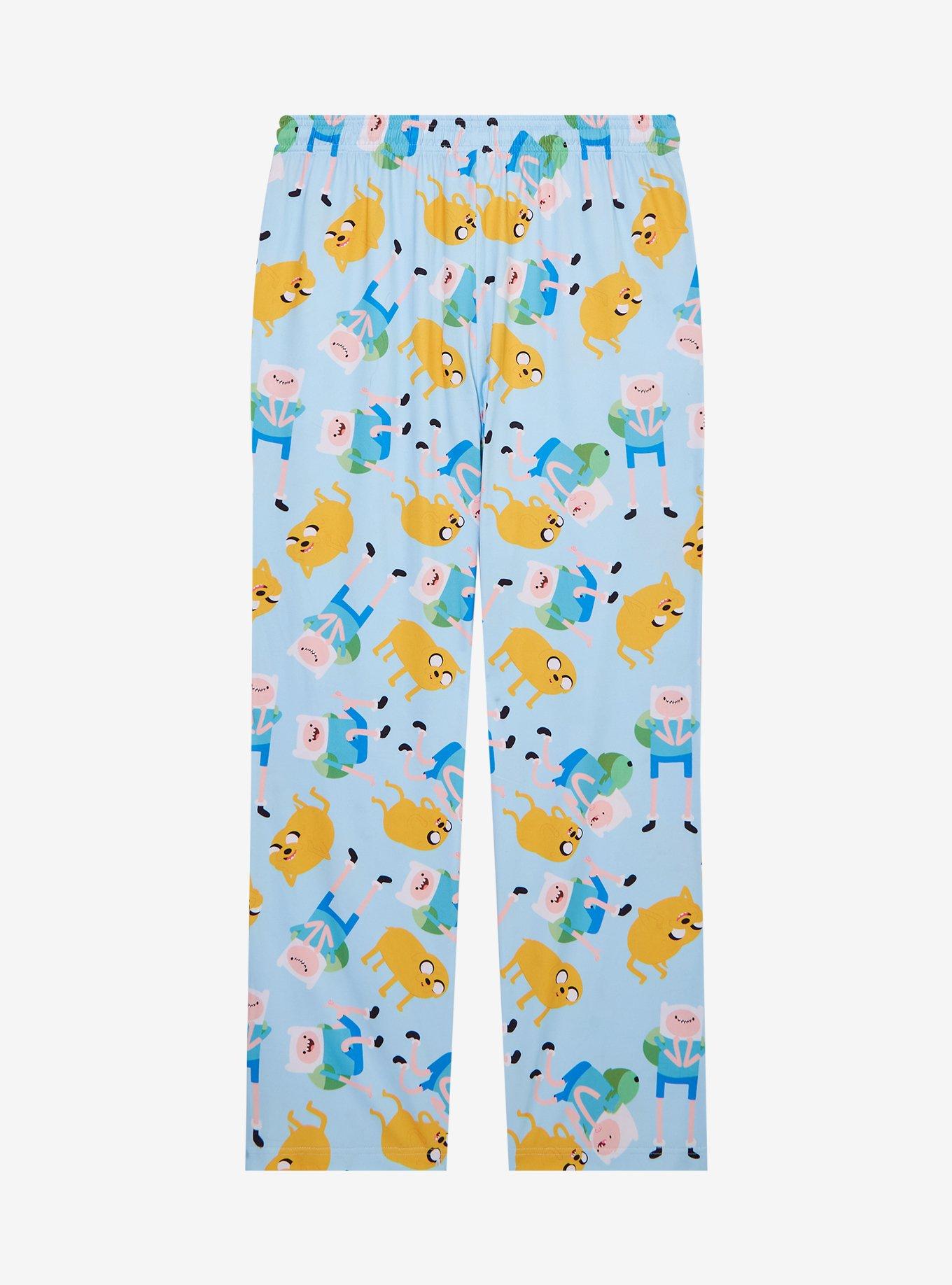 Adventure Time Finn & Jake Allover Print Sleep Pants — BoxLunch Exclusive, LIGHT BLUE, alternate