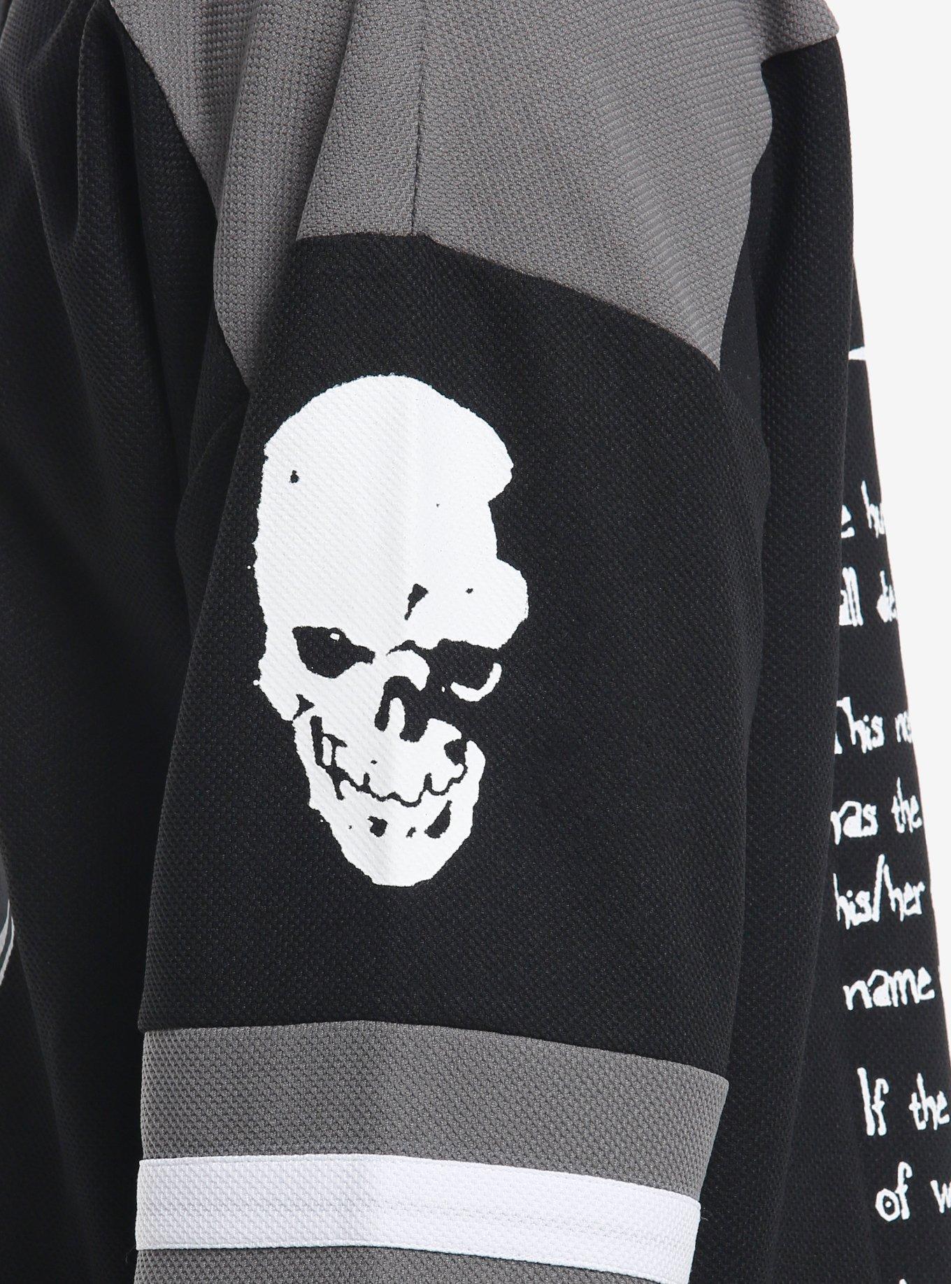 Death Note Light & L Hockey Jersey, BLACK, alternate