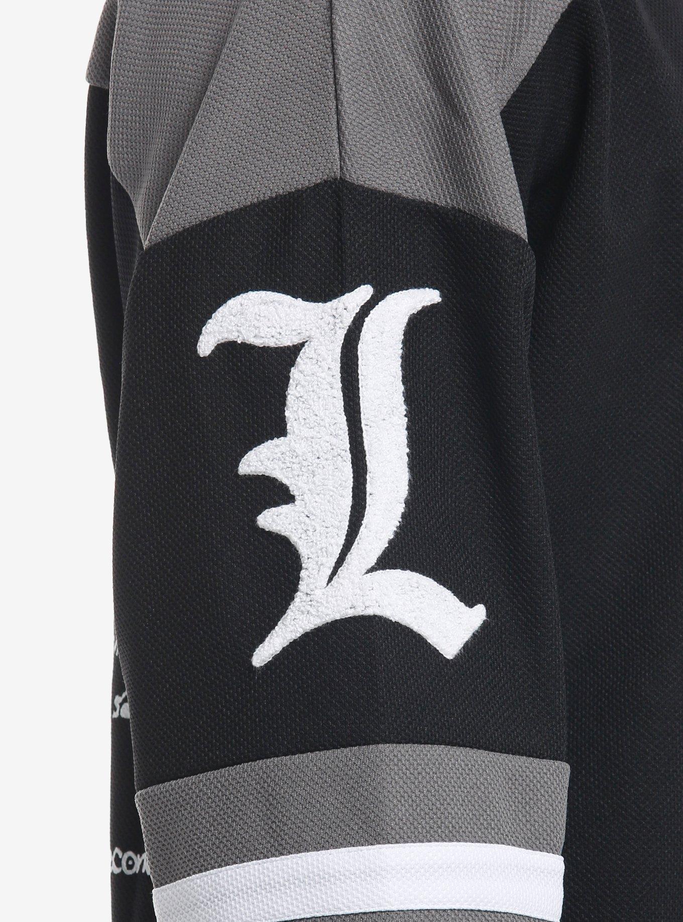 Death Note Light & L Hockey Jersey, BLACK, alternate