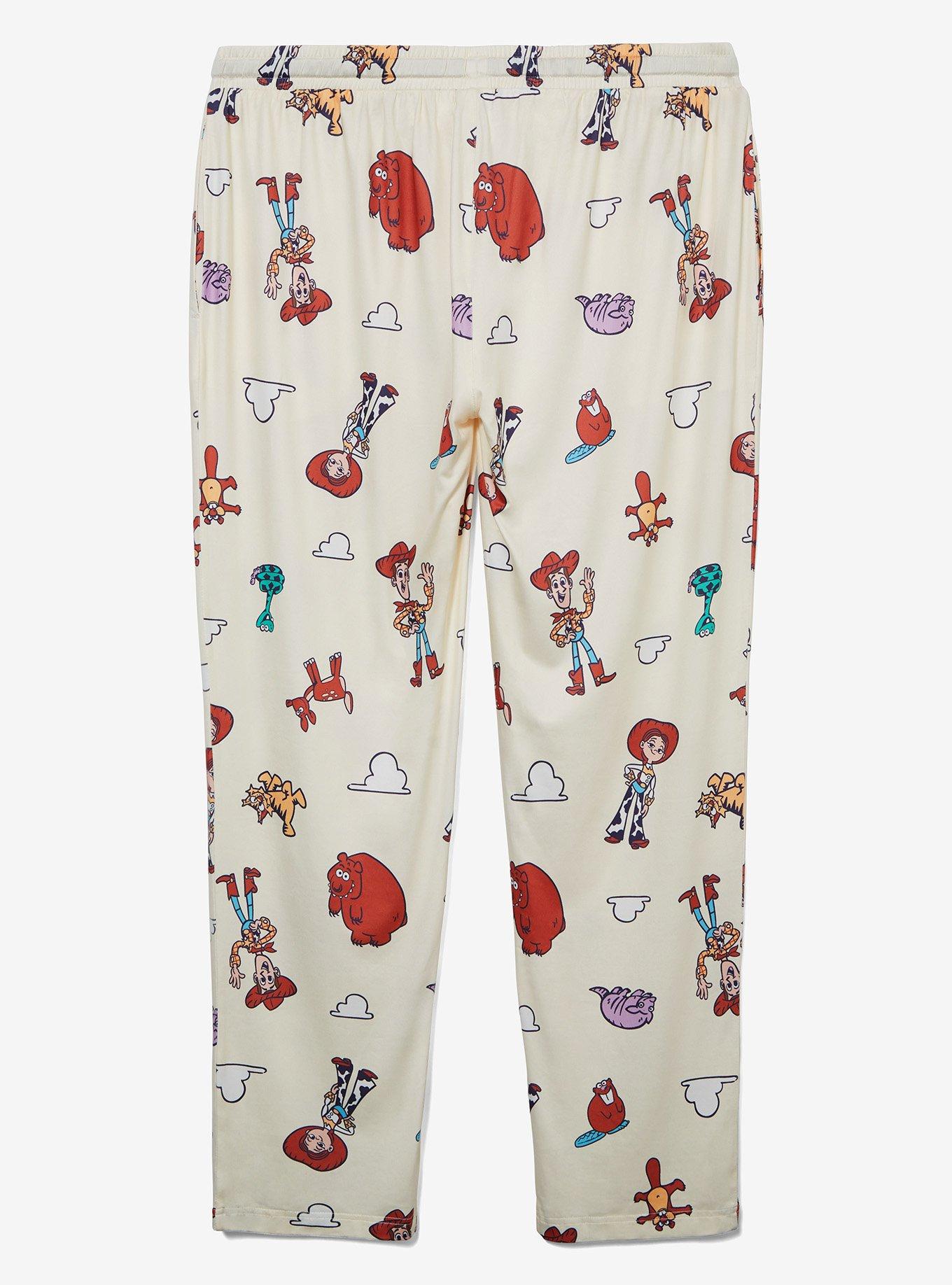 Disney Pixar Toy Story Critters Allover Print Women's Plus Size Sleep Pants, OATMEAL, alternate