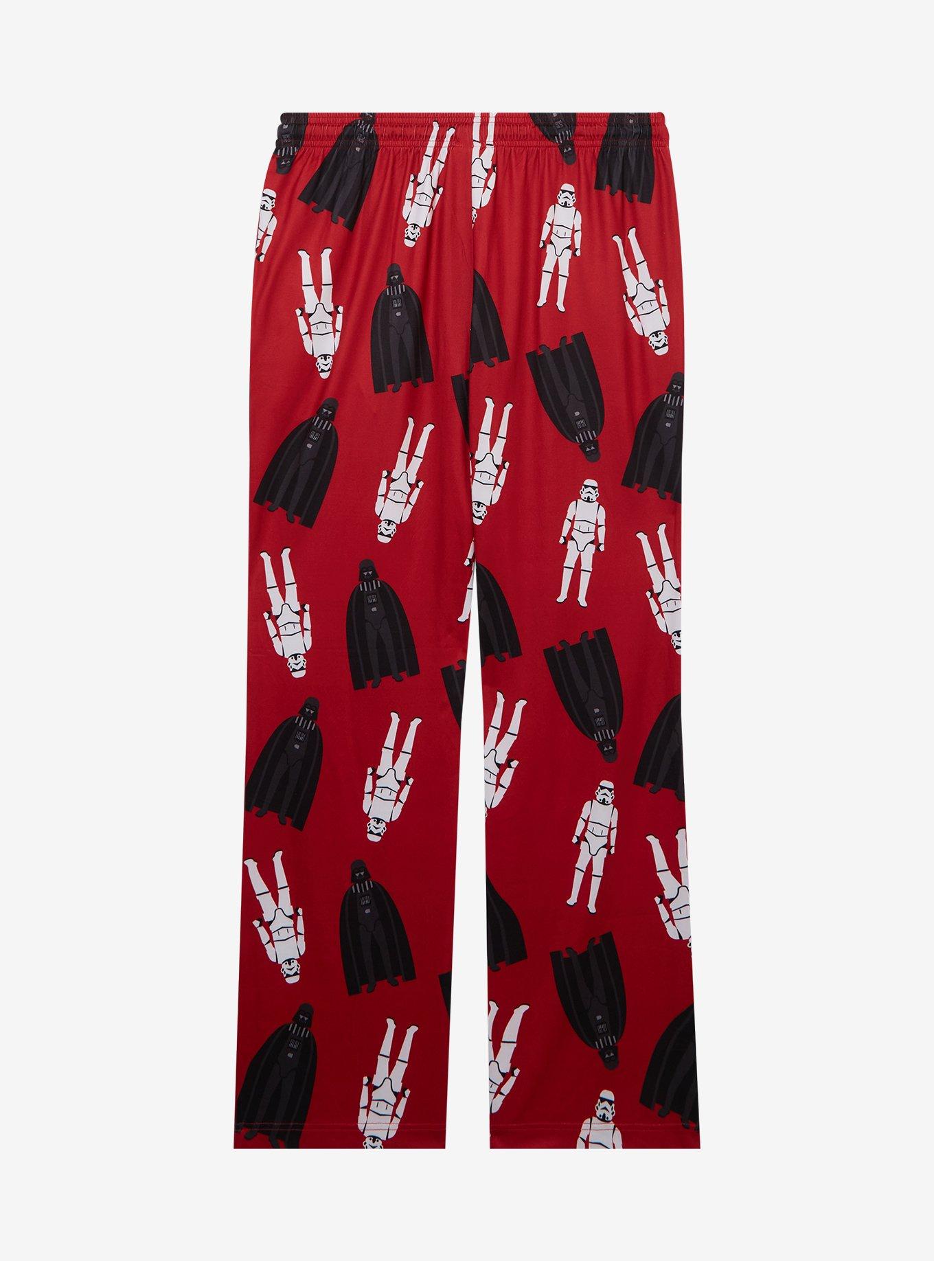 Star Wars Darth Vader and Stormtrooper Allover Print Sleep Pants — BoxLunch Exclusive, RED, alternate