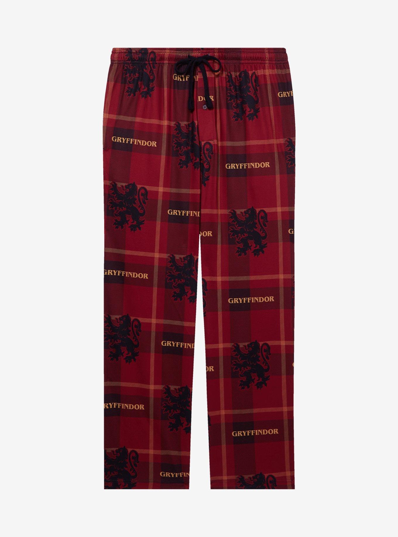 Harry Potter Gryffindor Plaid Allover Print Sleep Pants - BoxLunch Exclusive, PLAID - RED, alternate