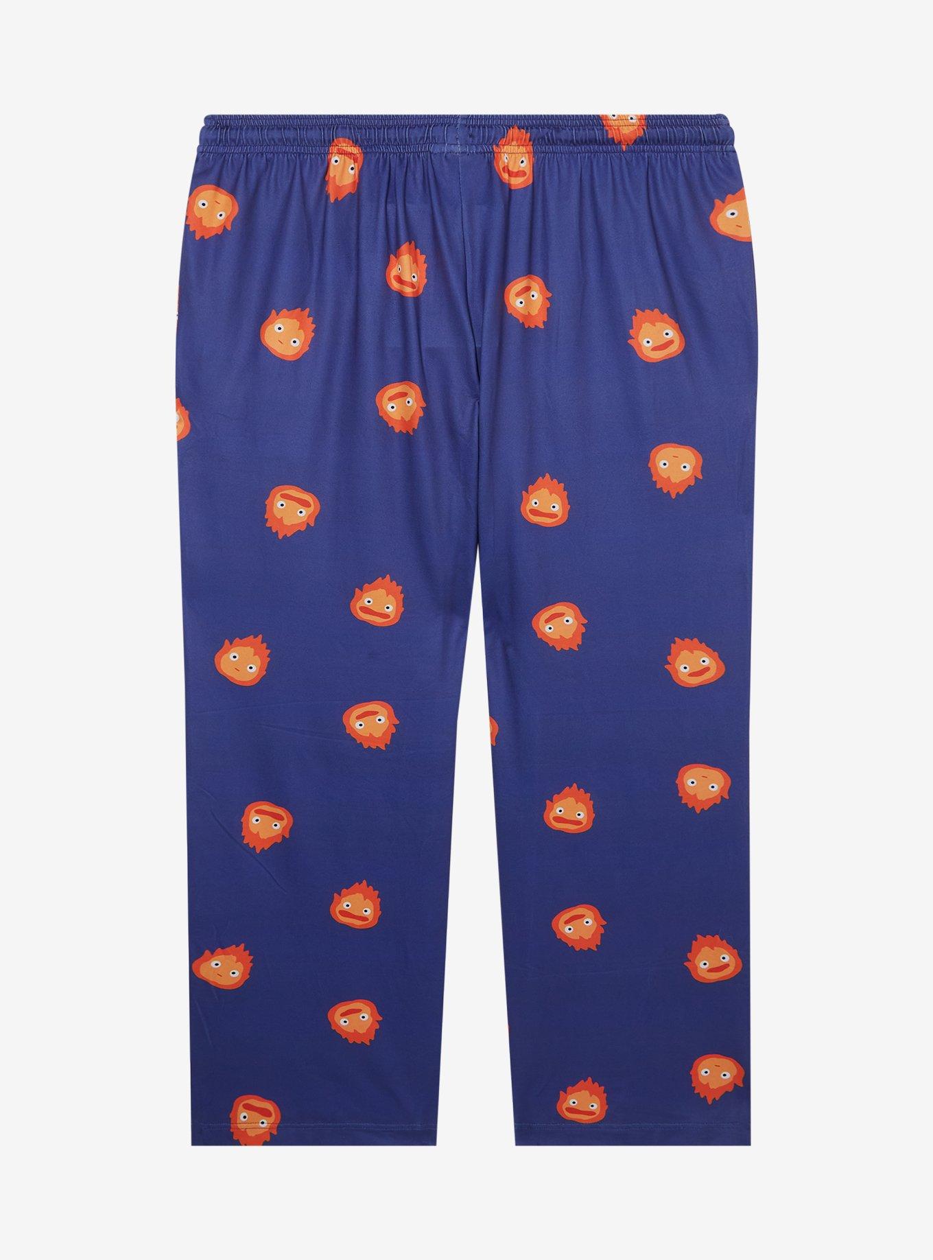 Studio Ghibli® Howl's Moving Castle Calcifer Flame Allover Print Women's Plus Size Sleep Pants - BoxLunch Exclusive, , hi-res