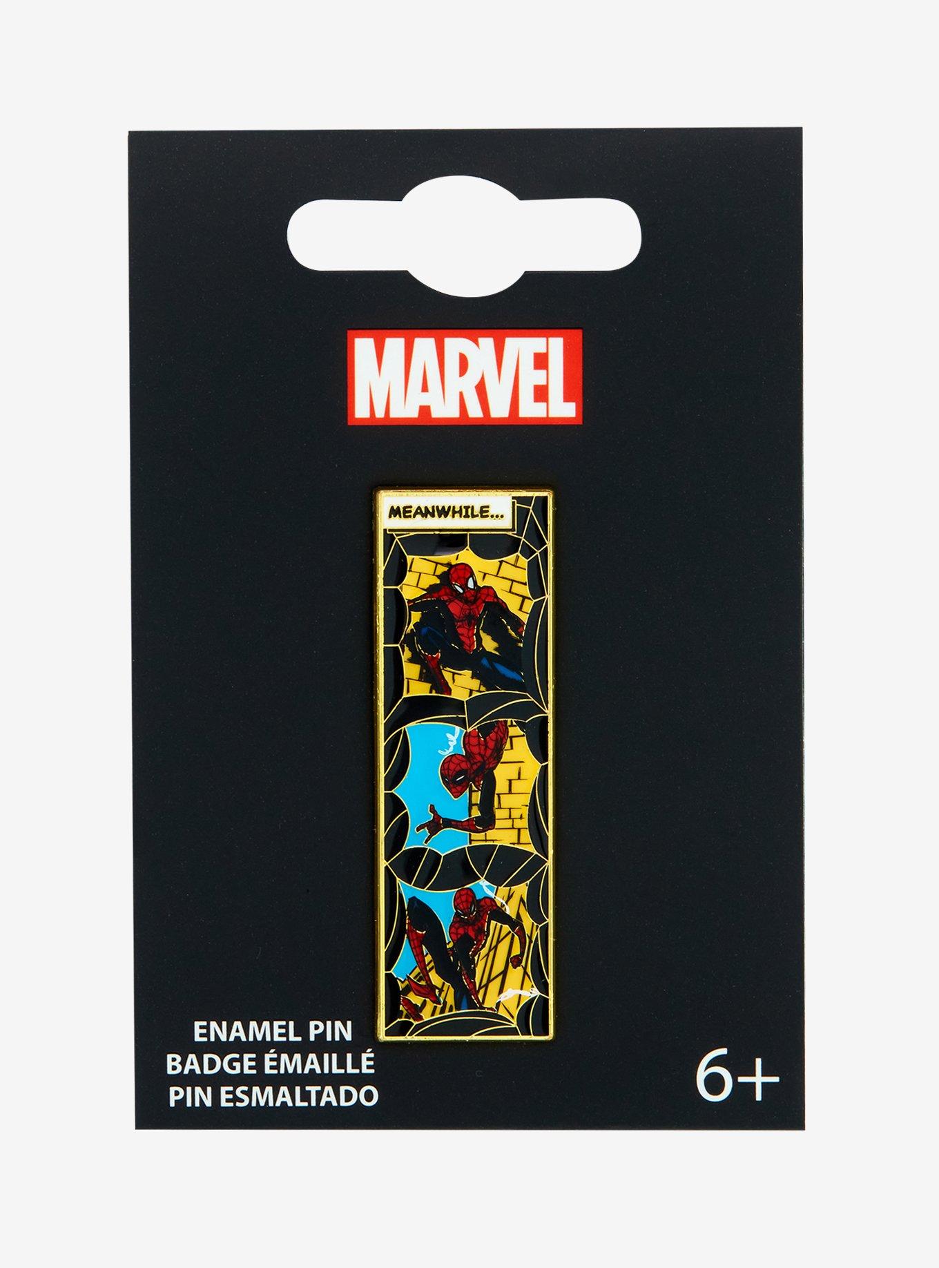 Loungefly Marvel Spider-Man Comic Book Multi-Scene Enamel Pin — BoxLunch Exclusive, , hi-res