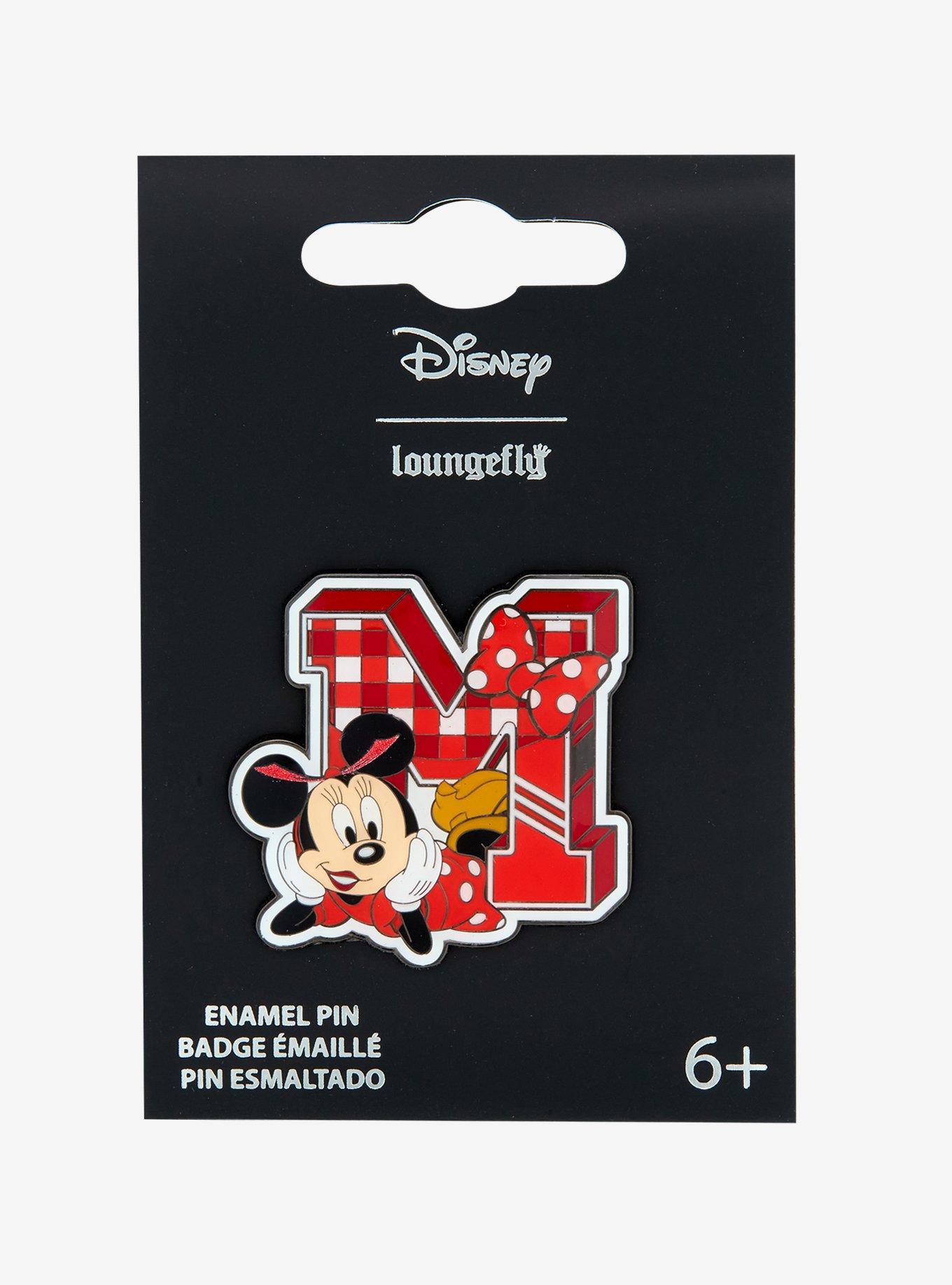 Loungefly Disney Minnie Mouse Varsity Letter Enamel Pin — BoxLunch Exclusive, , hi-res