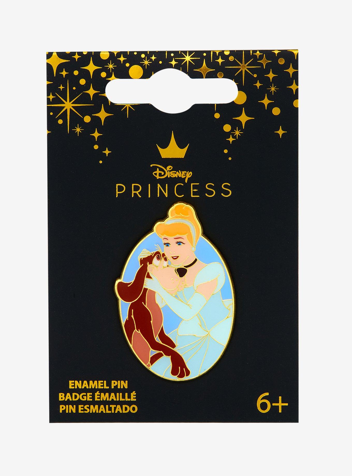 Loungefly Disney Cinderella Bruno & Cinderella Enamel Pin — BoxLunch Exclusive, , hi-res