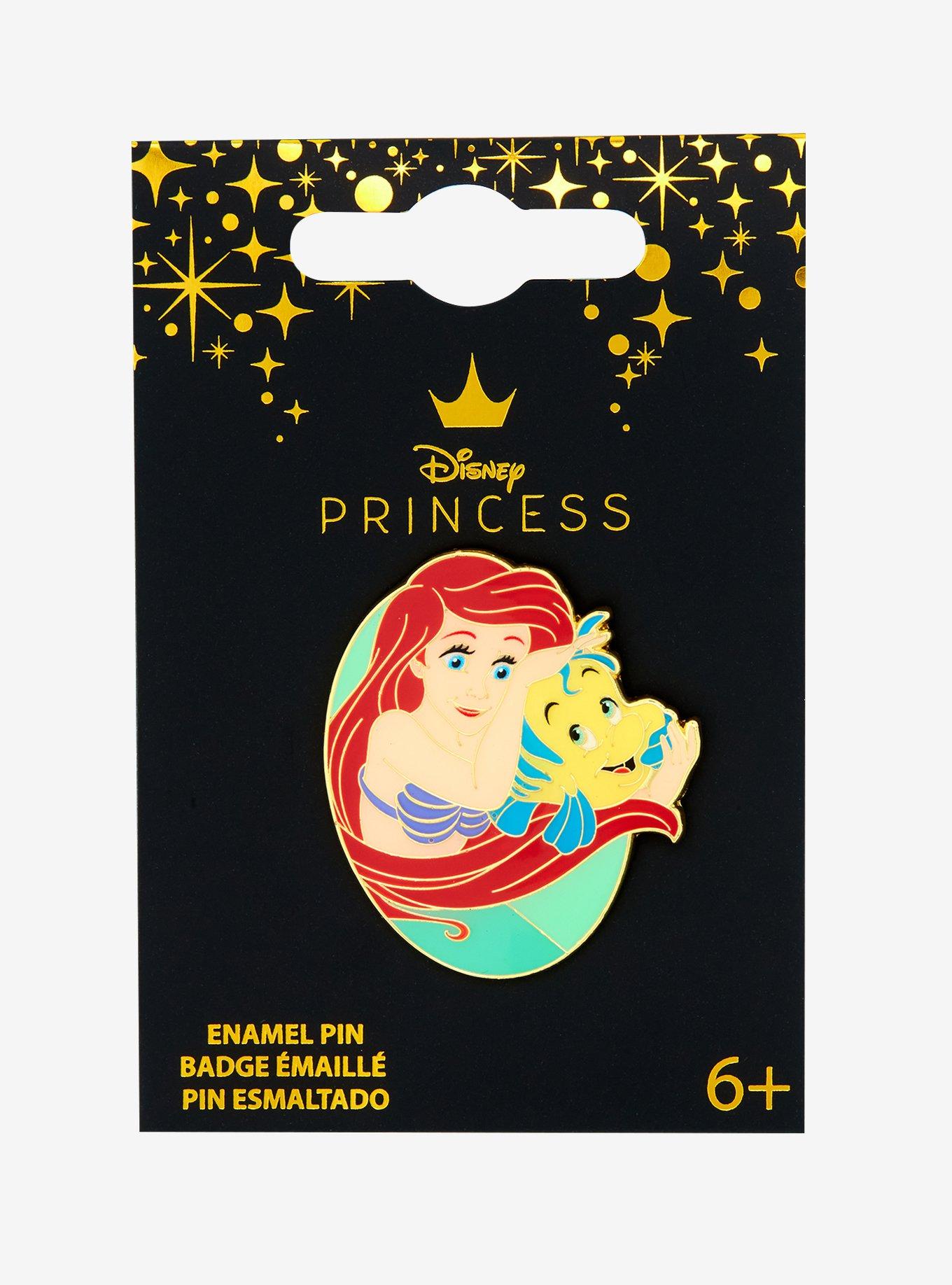 Loungefly Disney The Little Mermaid Ariel & Flounder Enamel Pin — BoxLunch Exclusive, , hi-res