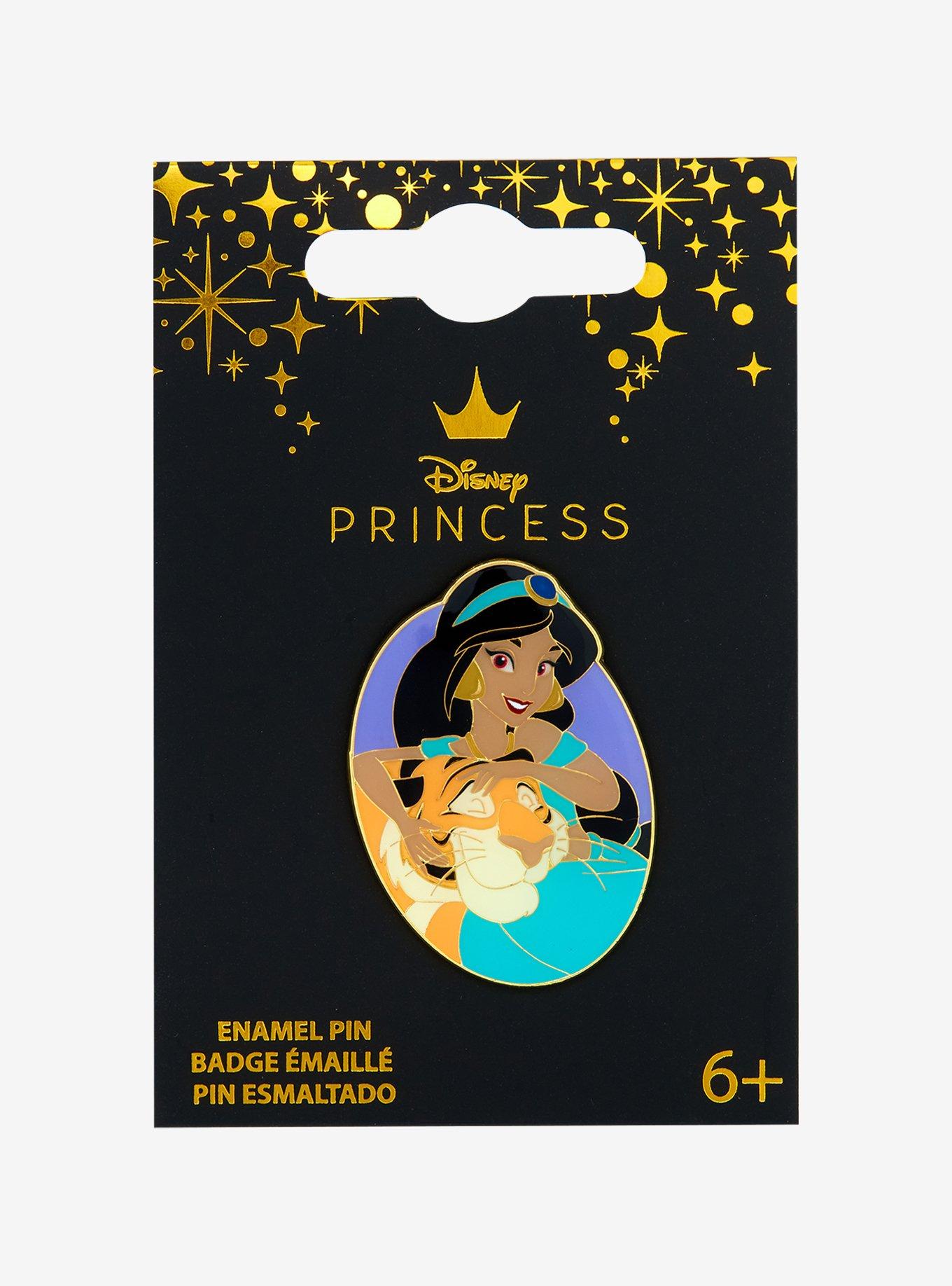 Loungefly Disney Aladdin Jasmine & Rajah Enamel Pin — BoxLunch Exclusive, , hi-res