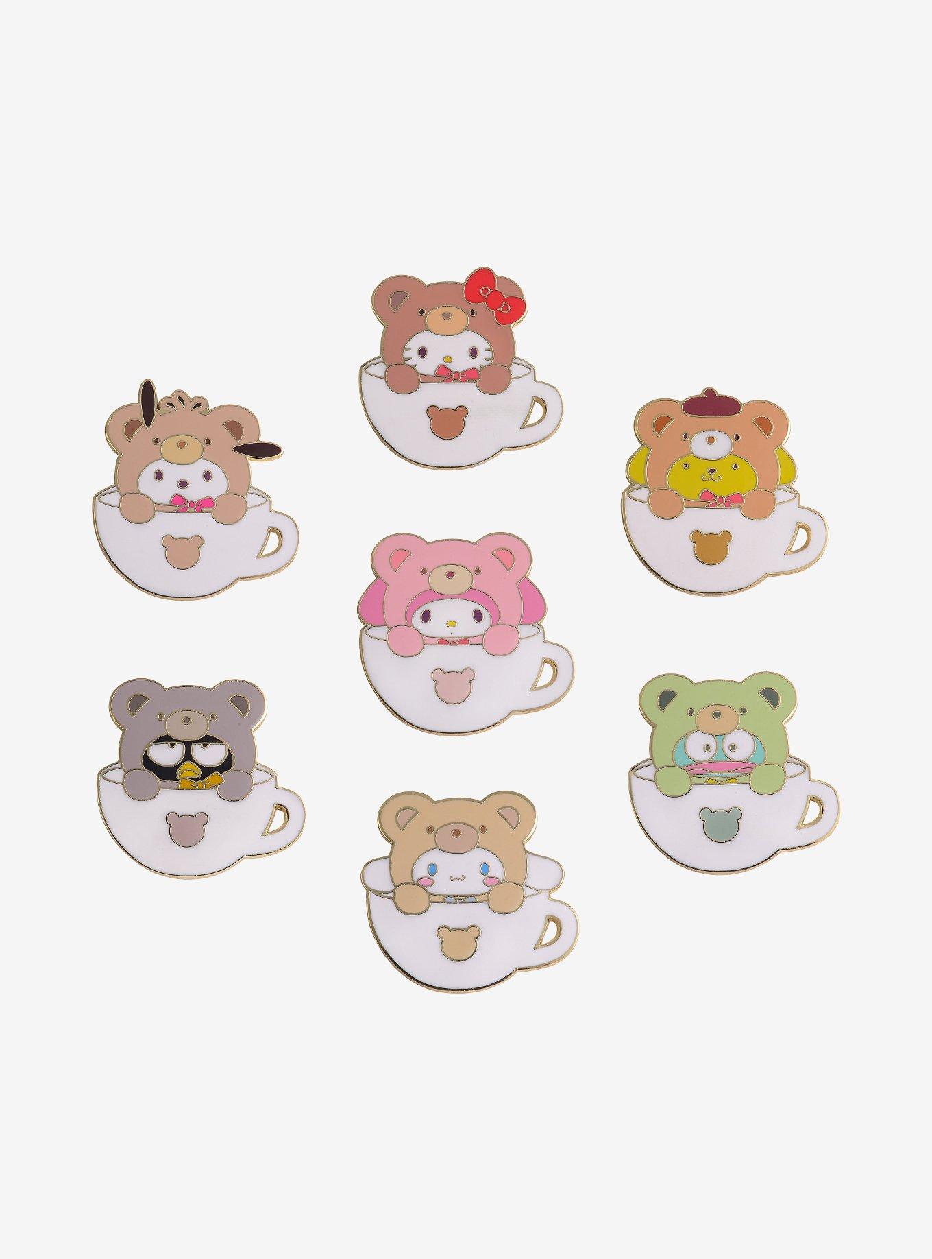 Sanrio Hello Kitty and Friends Latte Bear Tea Cup Blind Box Enamel Pin — BoxLunch Exclusive, , hi-res