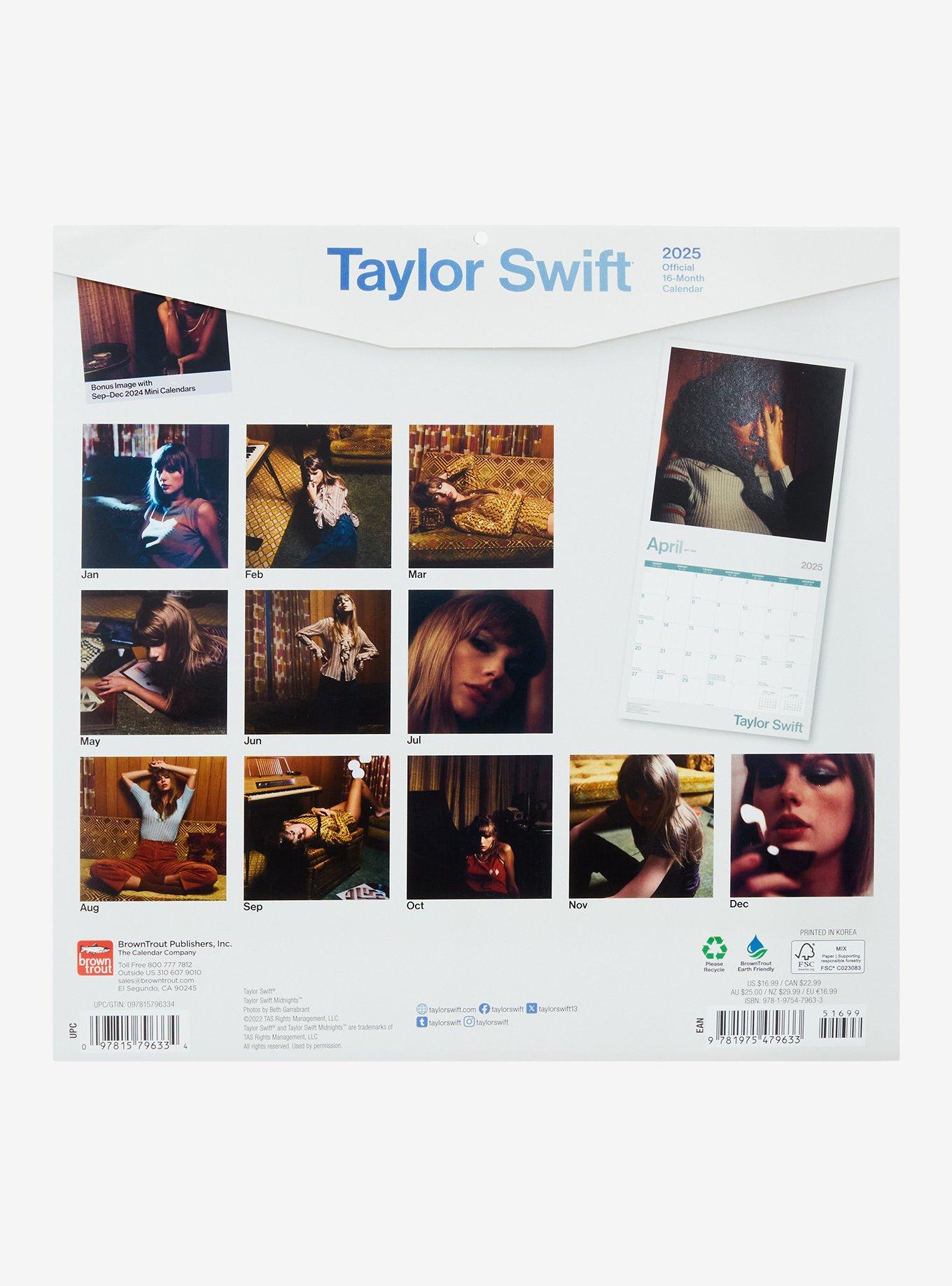 Taylor Swift 2025 Calendar, , alternate