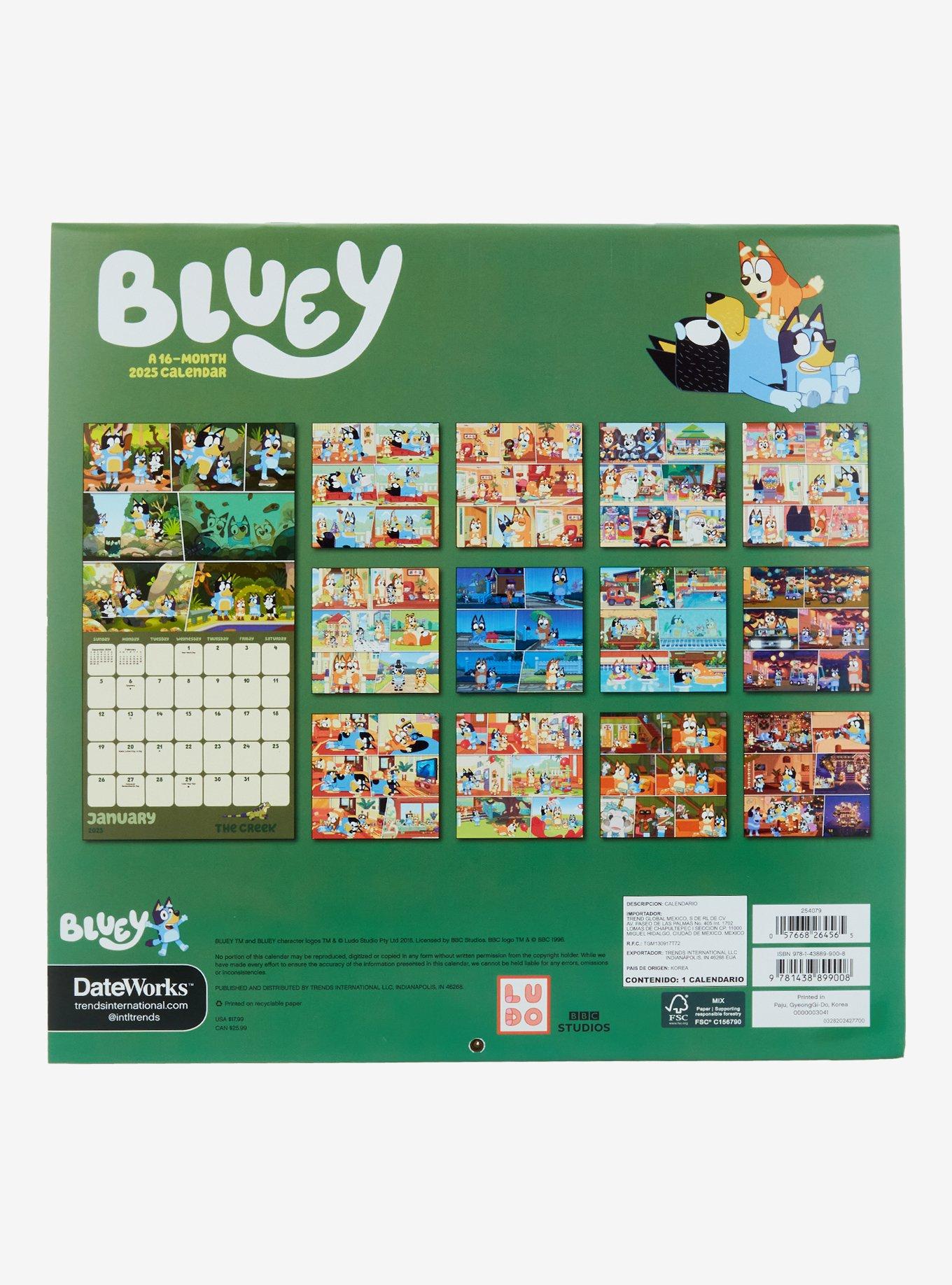 Bluey Heeler Family 2025 Calendar, , alternate