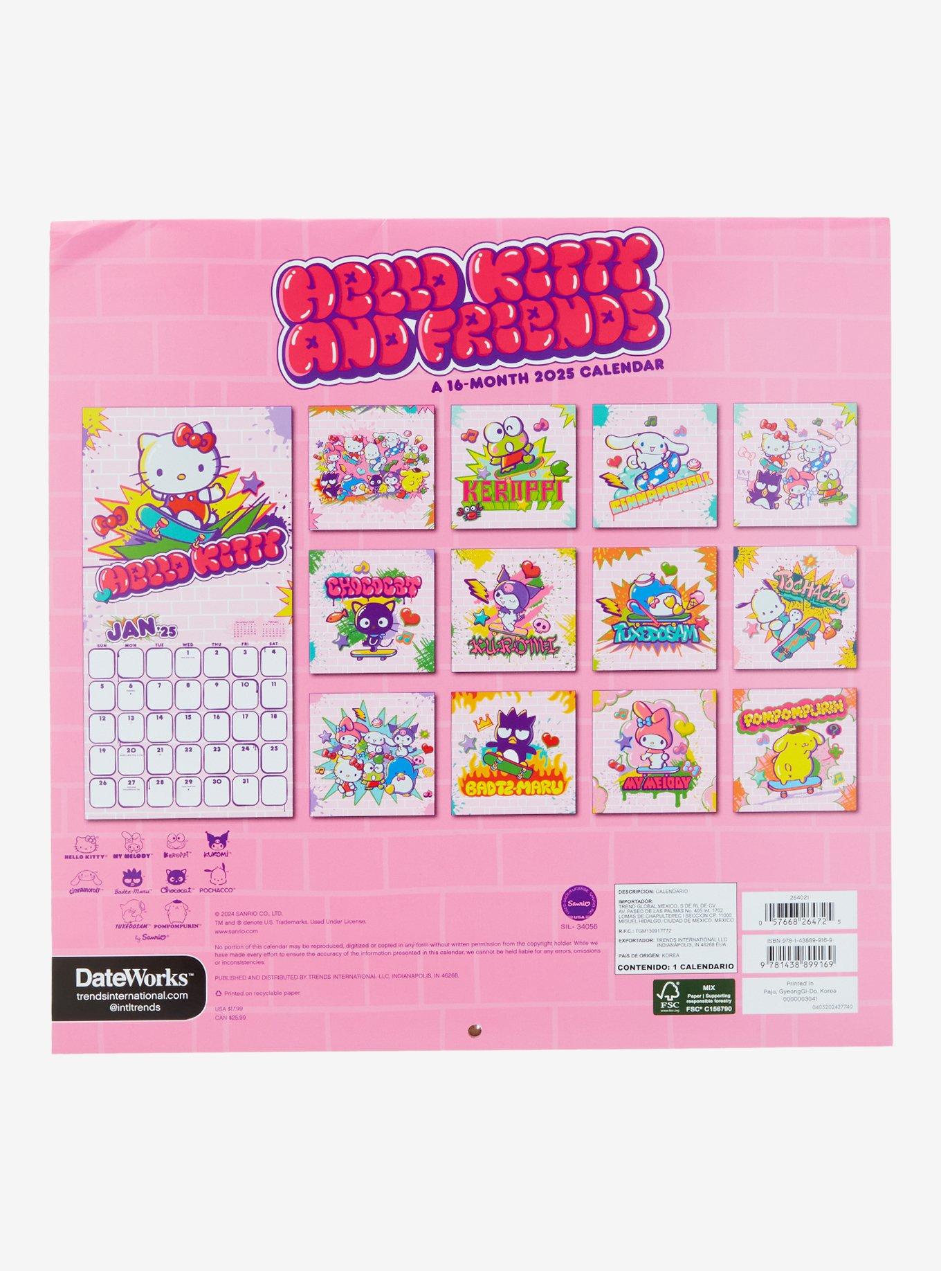 Sanrio Hello Kitty and Friends 2025 Calendar, , alternate