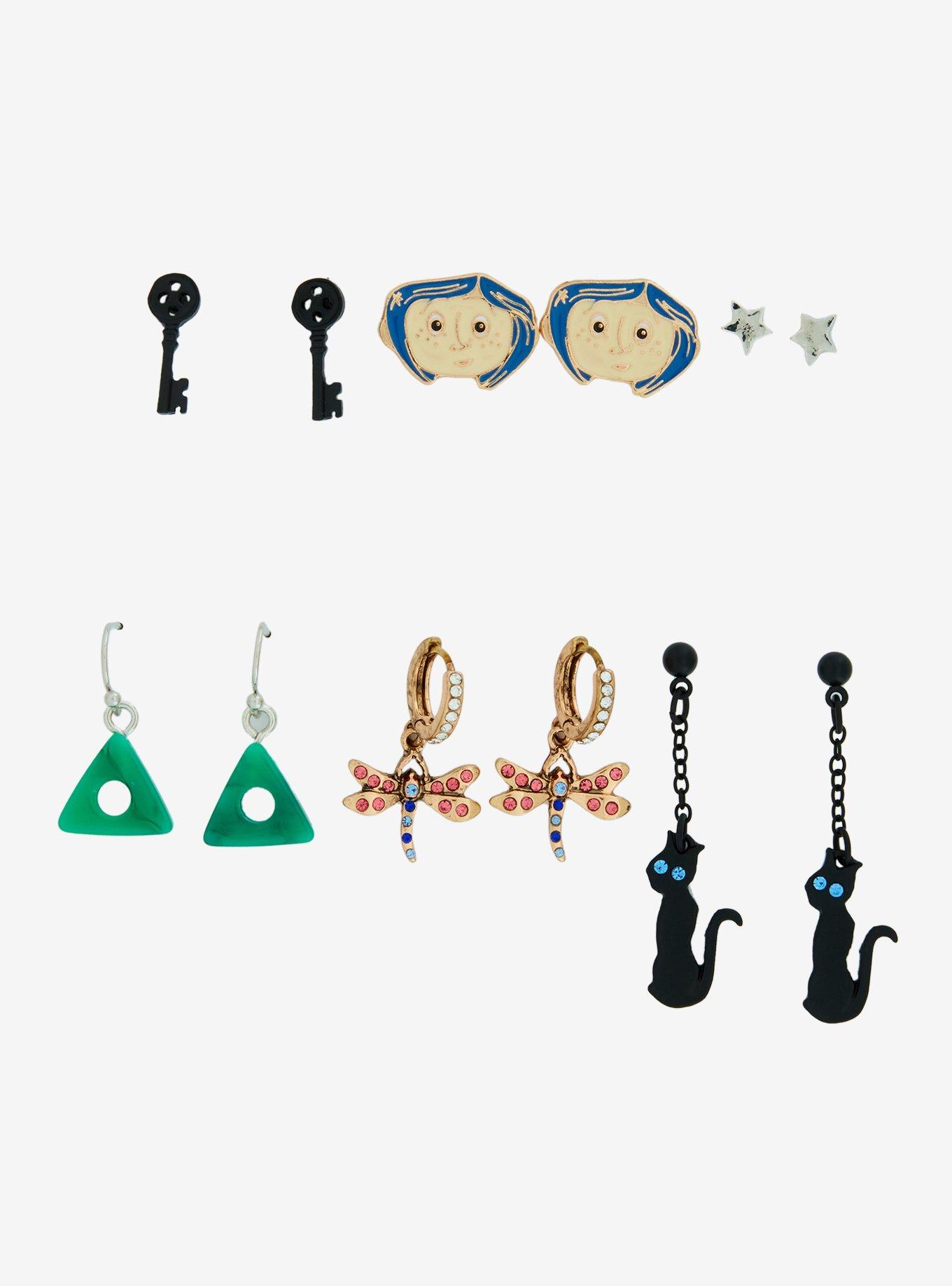 Coraline Icons Earring Set - BoxLunch Exclusive, , alternate