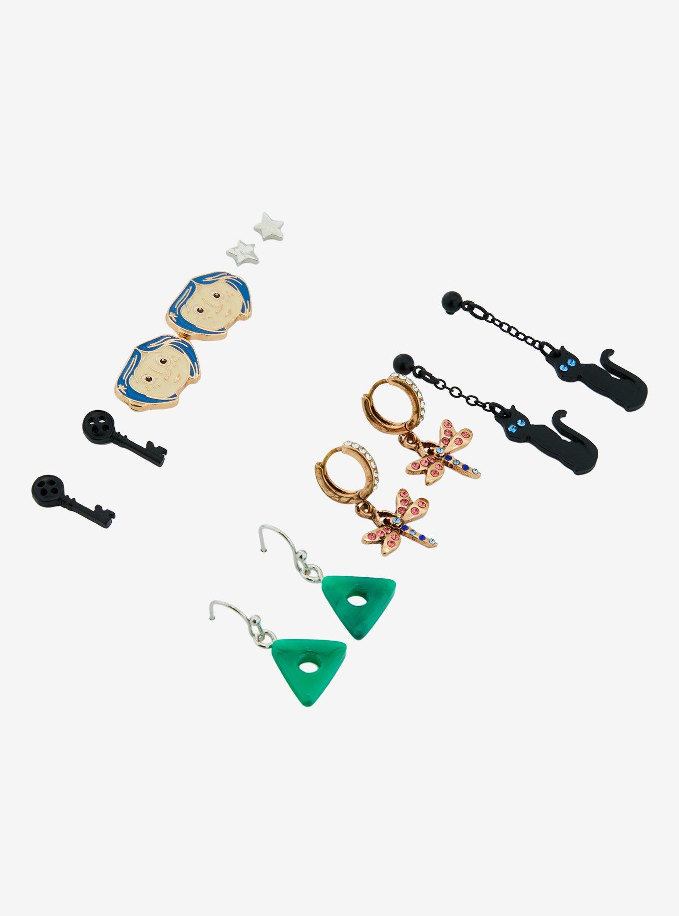 Coraline Icons Earring Set - BoxLunch Exclusive, , alternate