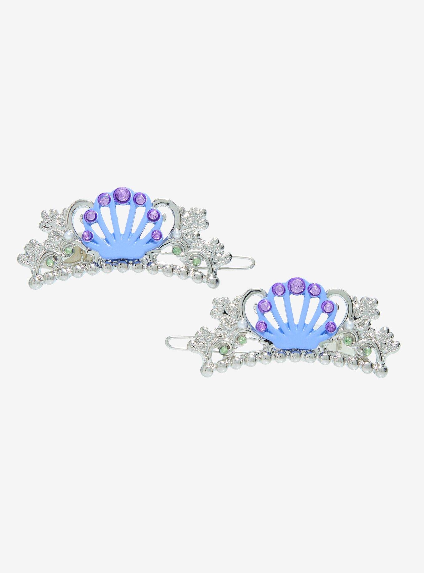 Disney The Little Mermaid Ariel Seashell Crown Barrette Set, , alternate