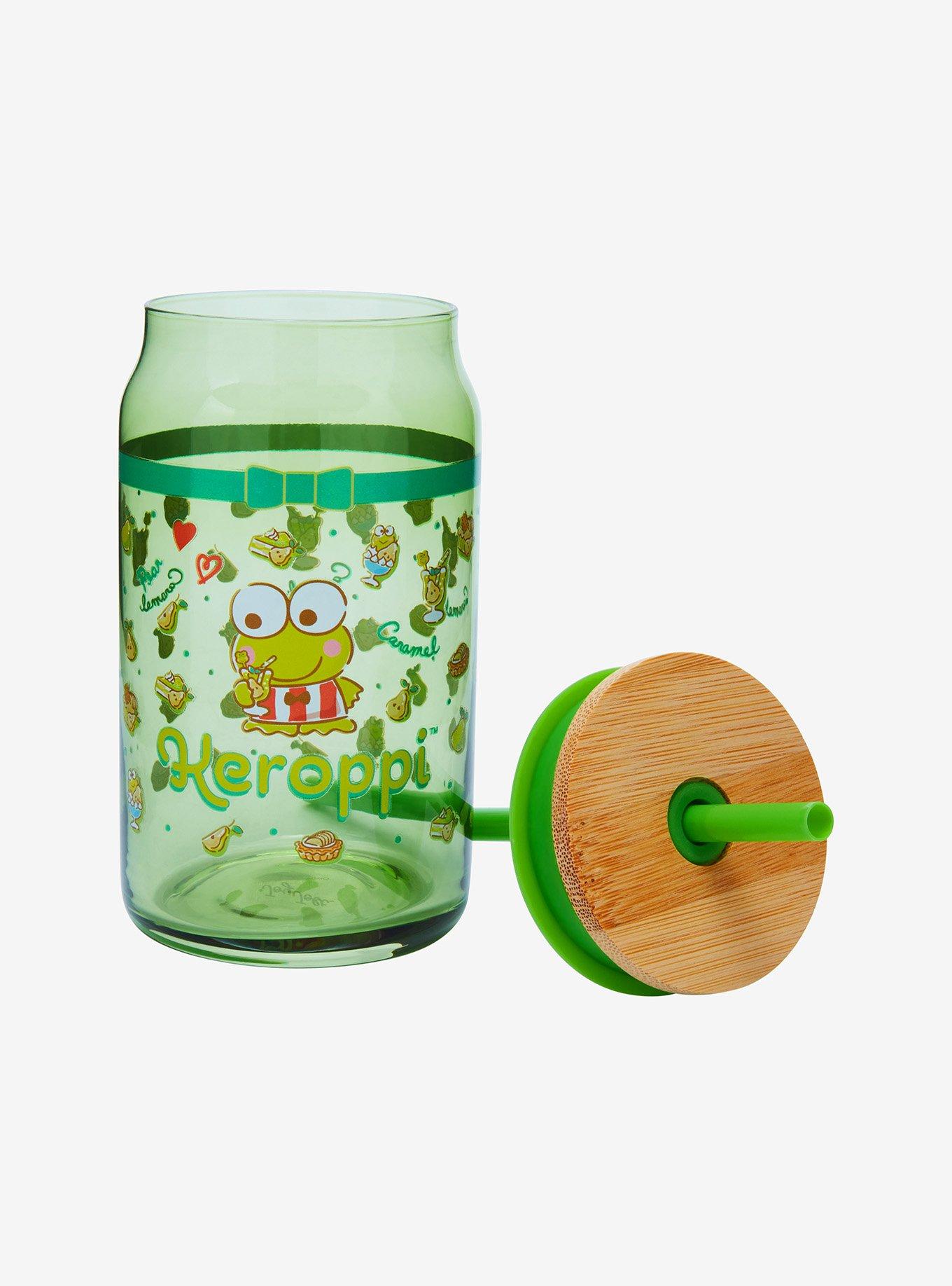 JoyJolt Sanrio Keroppi Glass Tumbler and Straw, , alternate