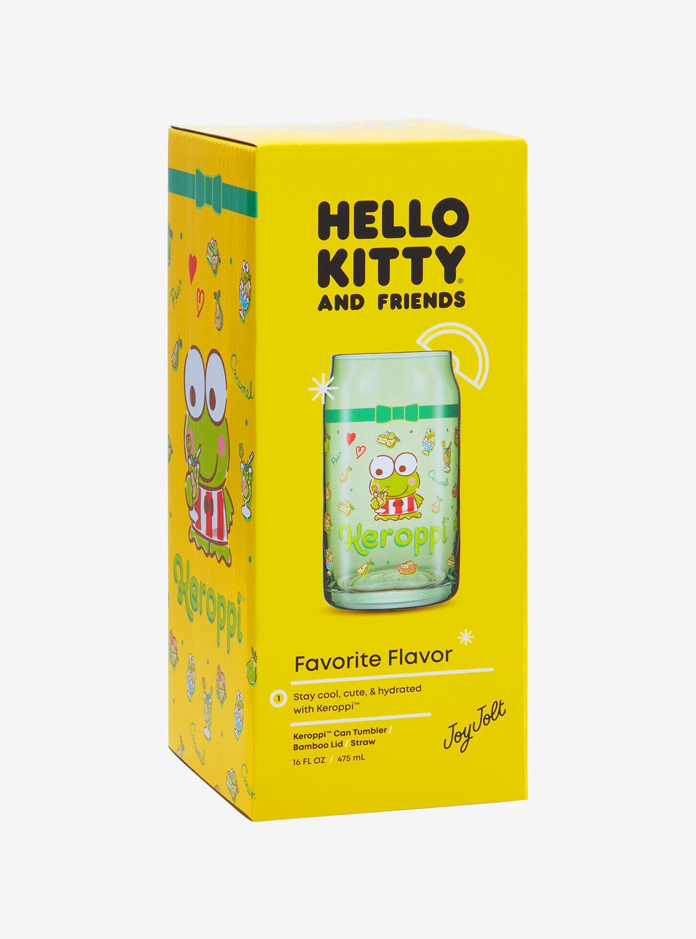 JoyJolt Sanrio Keroppi Glass Tumbler and Straw